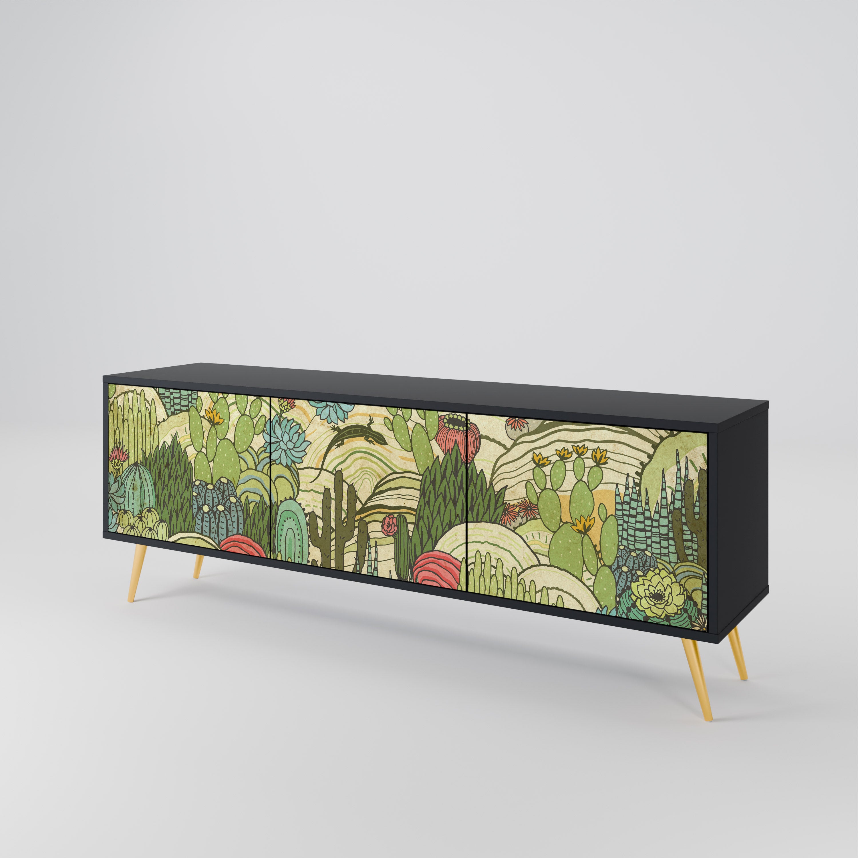 SUCCULENTS KALEIDOSCOPE 3-türiges TV-Lowboard