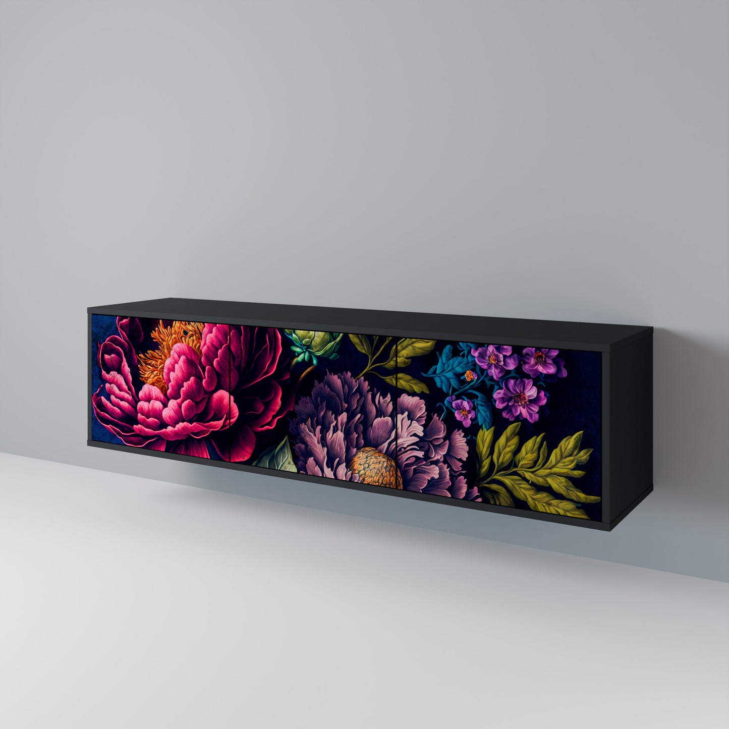 BLOOMING ELEGANCE Třídveřový TV stolek