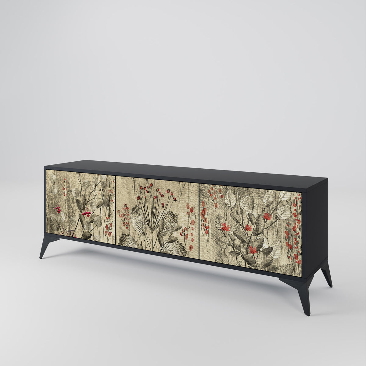 HERBAL GRACE 3-Door TV Cabinet