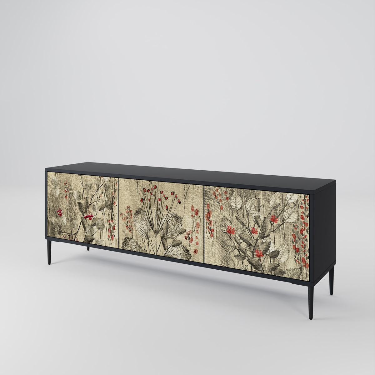 HERBAL GRACE 3-Door TV Cabinet