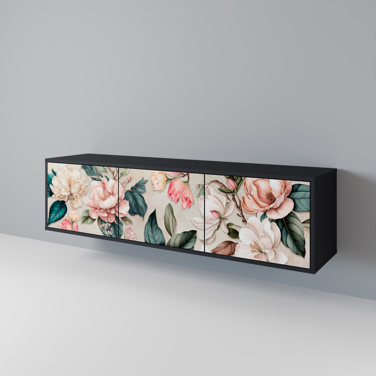 FLORAL GRACE Mueble de TV de 3 Puertas
