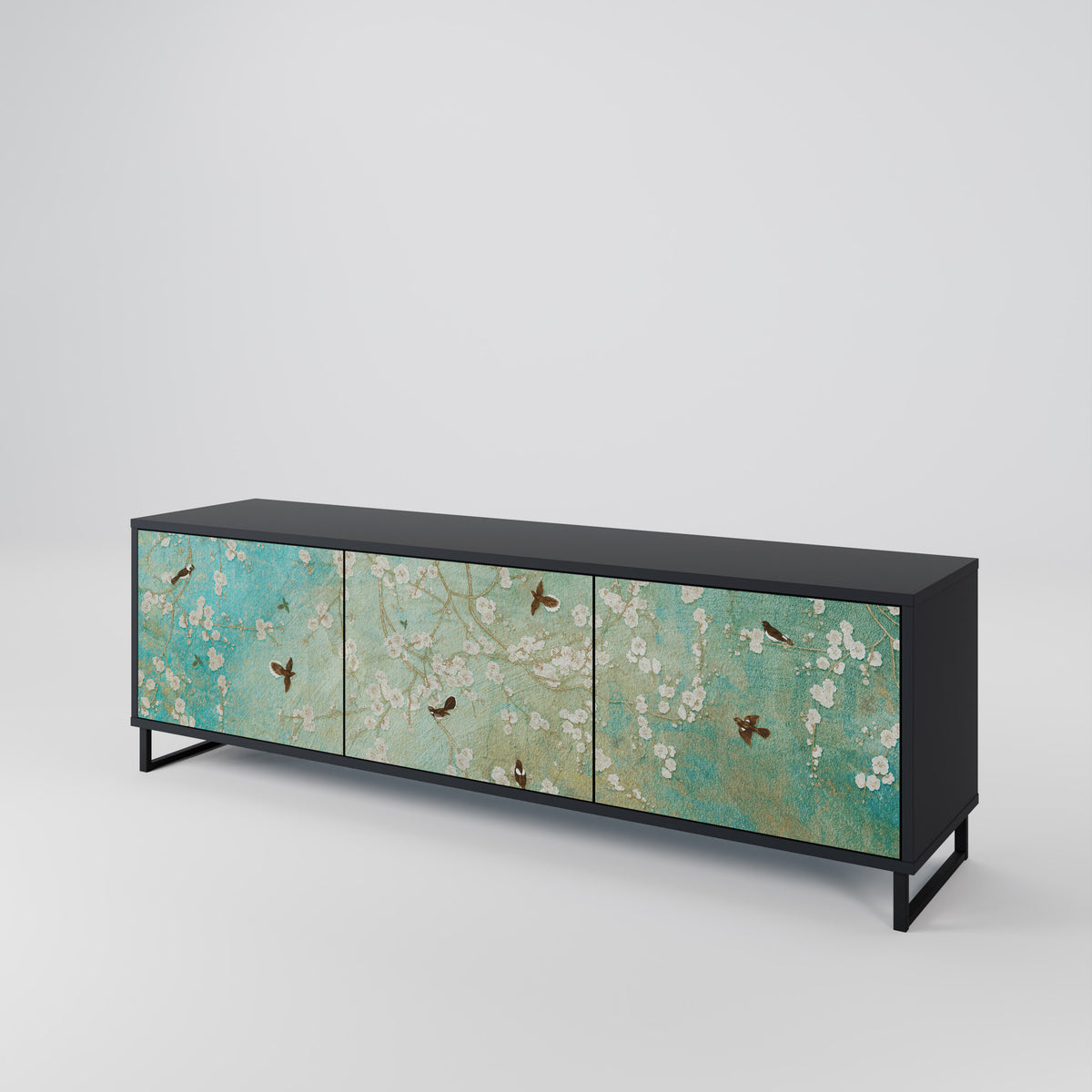 BLOOMING CHARM Mueble de TV de 3 Puertas