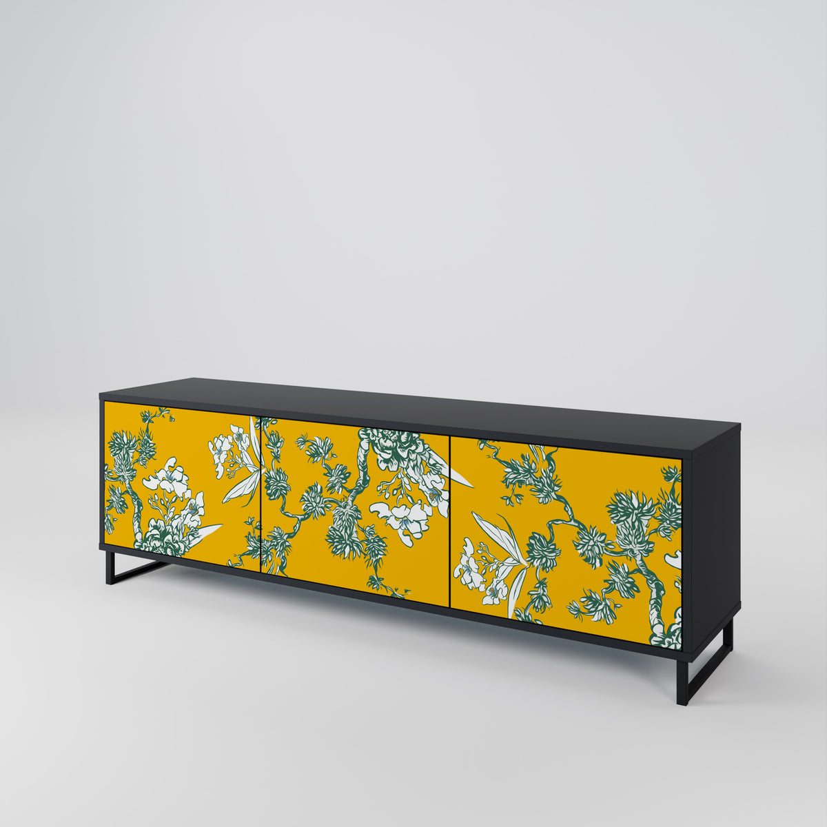 YELLOW CHINOISERIE Έπιπλο τηλεόρασης 3-θυρών