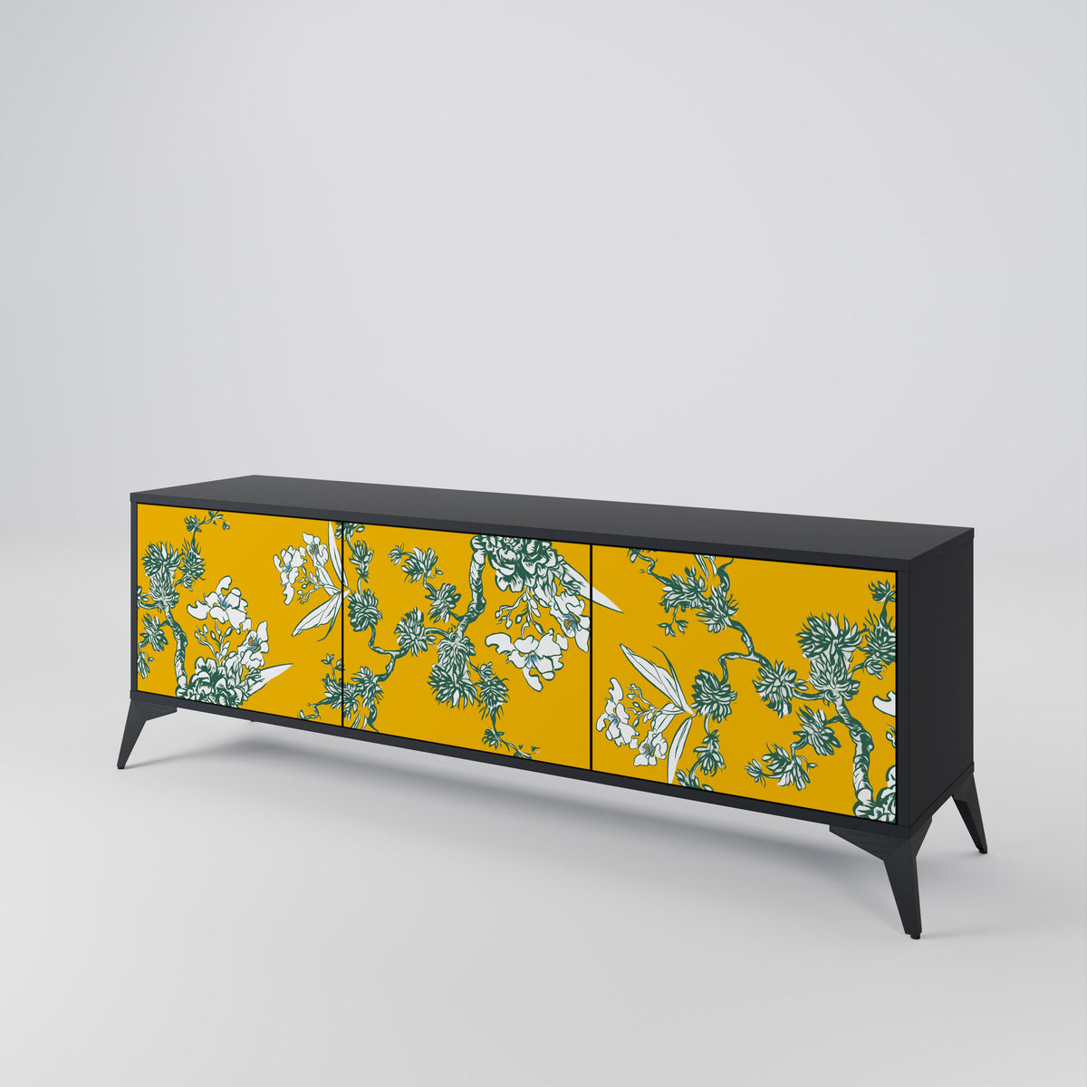 YELLOW CHINOISERIE Έπιπλο τηλεόρασης 3-θυρών