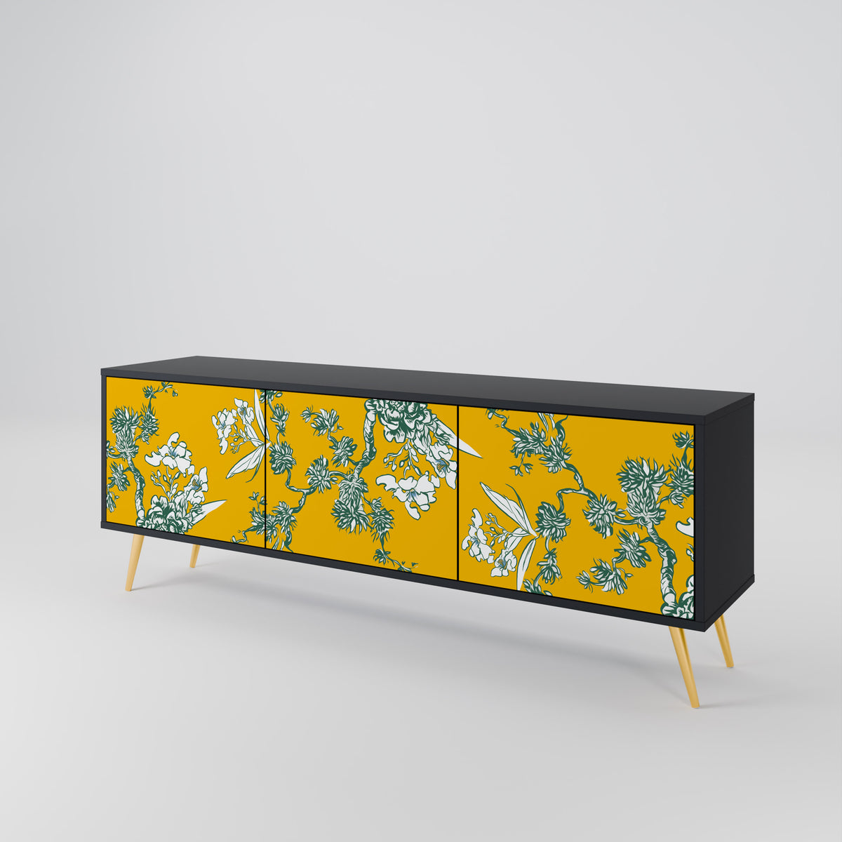 YELLOW CHINOISERIE Έπιπλο τηλεόρασης 3-θυρών