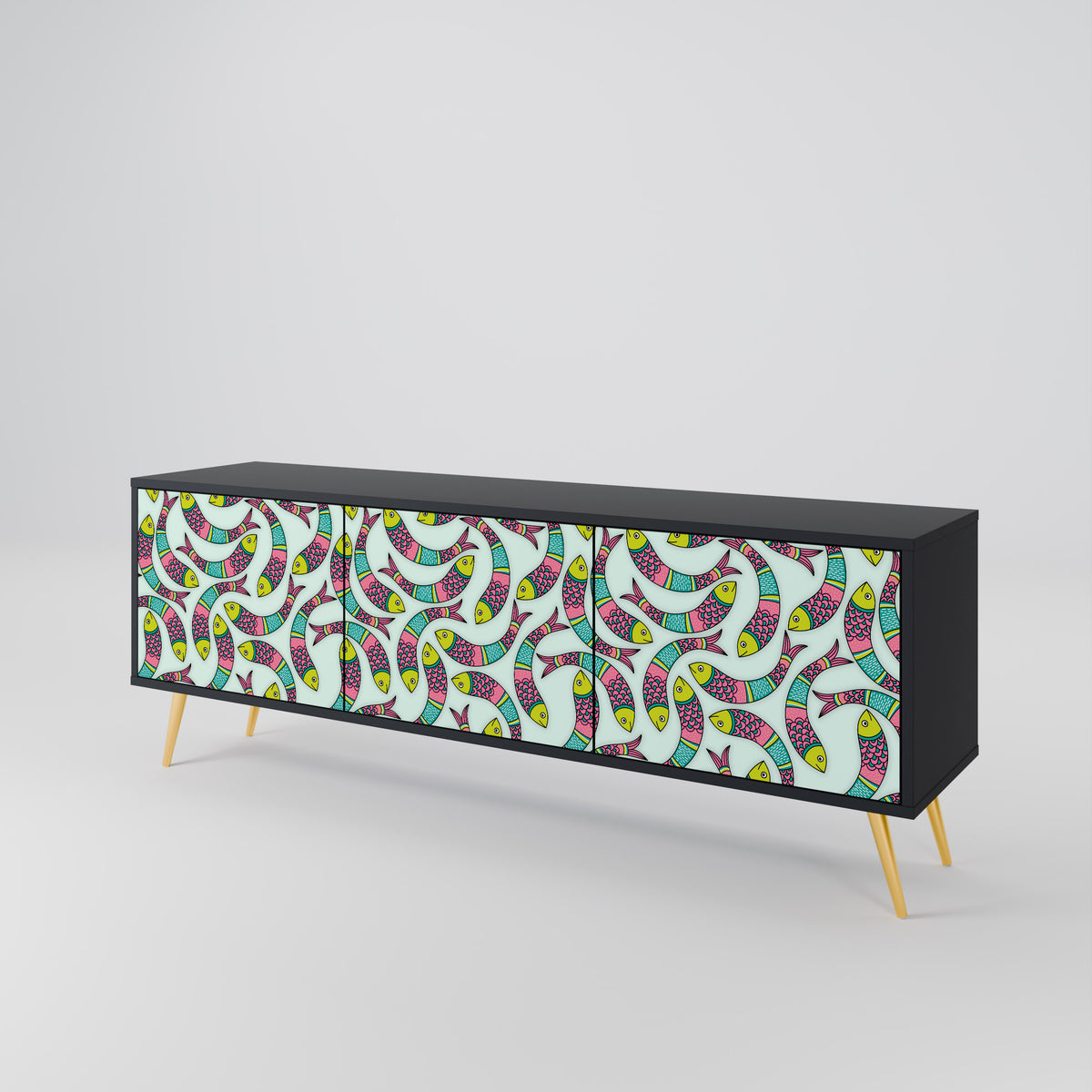 INDIAN FISH 3-türiges TV-Lowboard