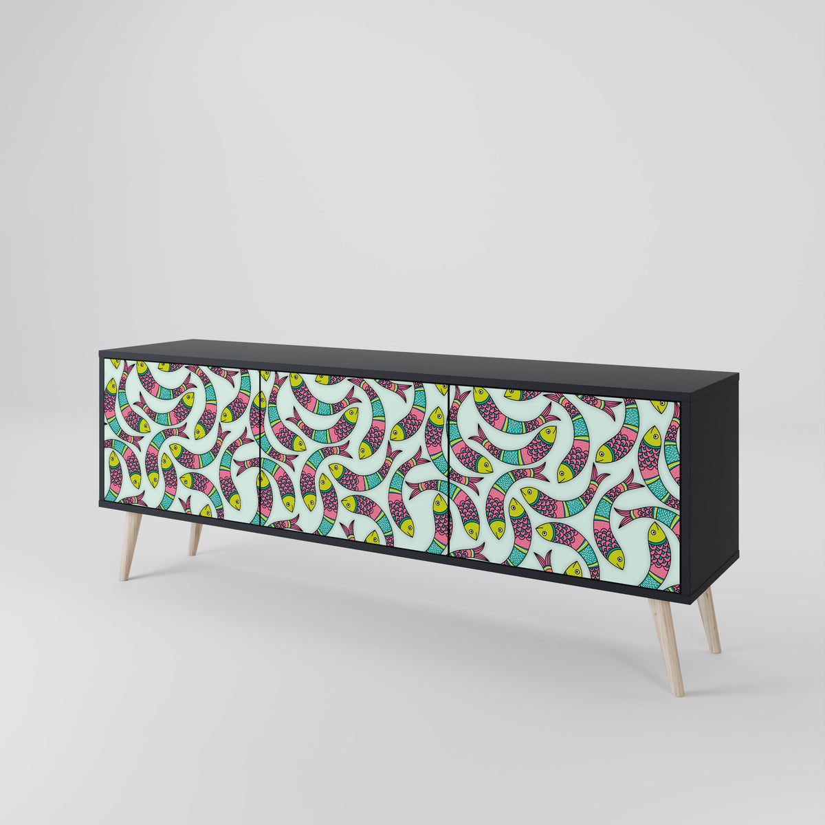 INDIAN FISH 3-türiges TV-Lowboard