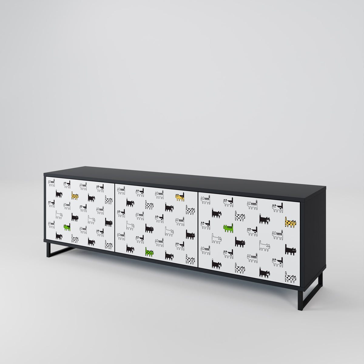 CATS COMPILATION 3-türiges TV-Lowboard