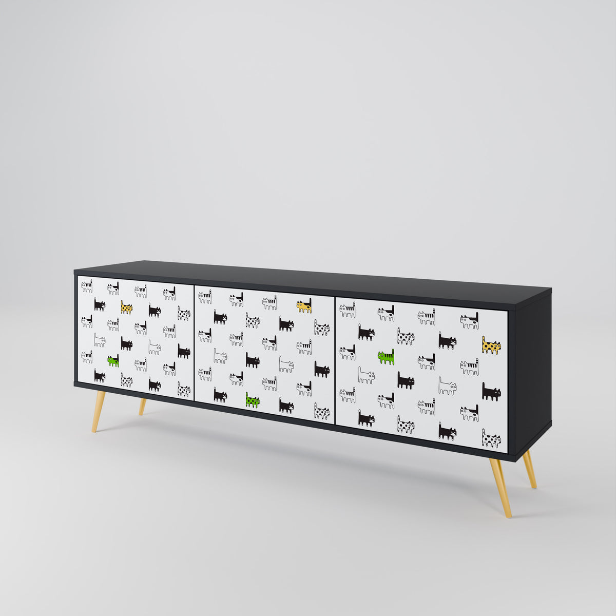 CATS COMPILATION 3-türiges TV-Lowboard