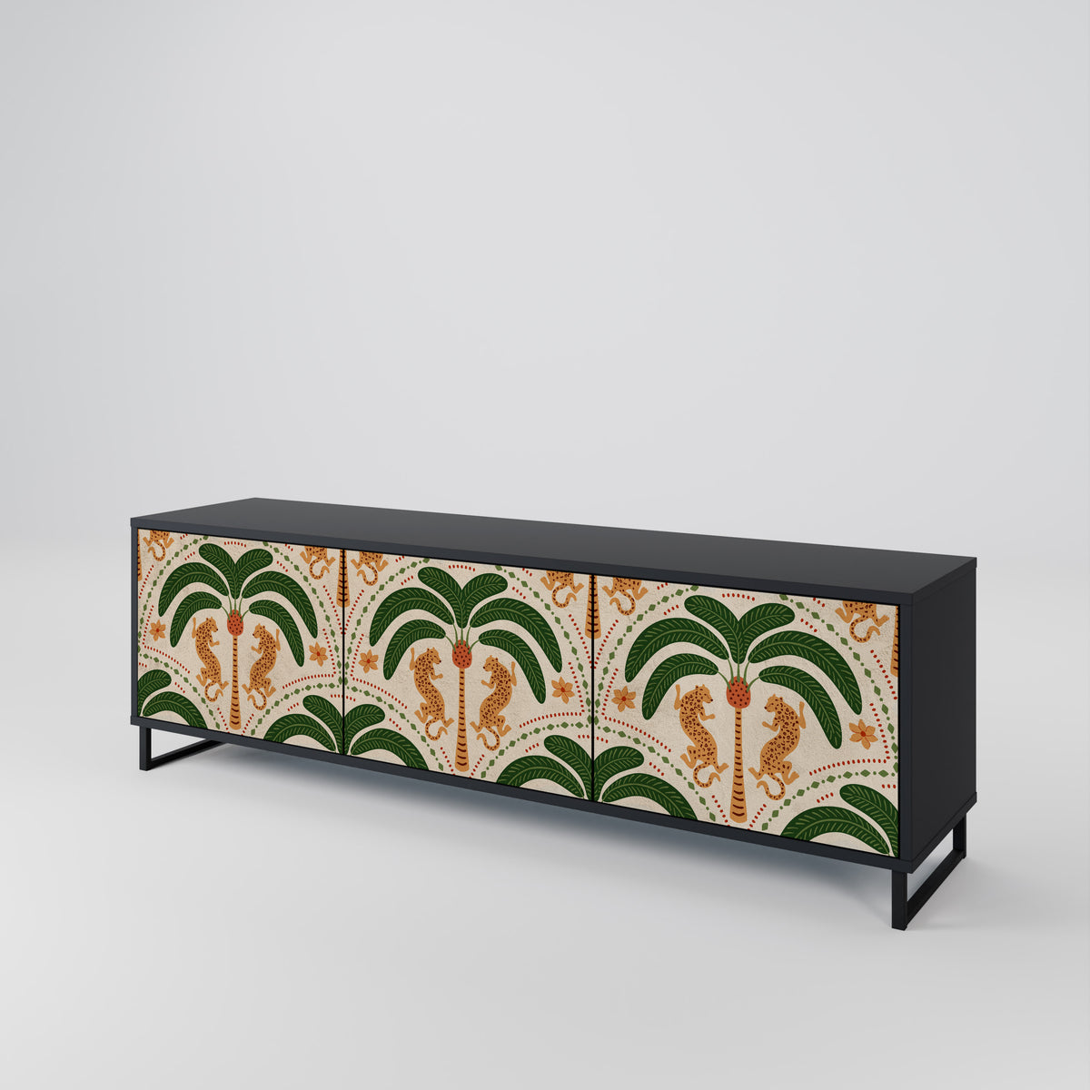 DANCING PREDATORS 3-türiges TV-Lowboard