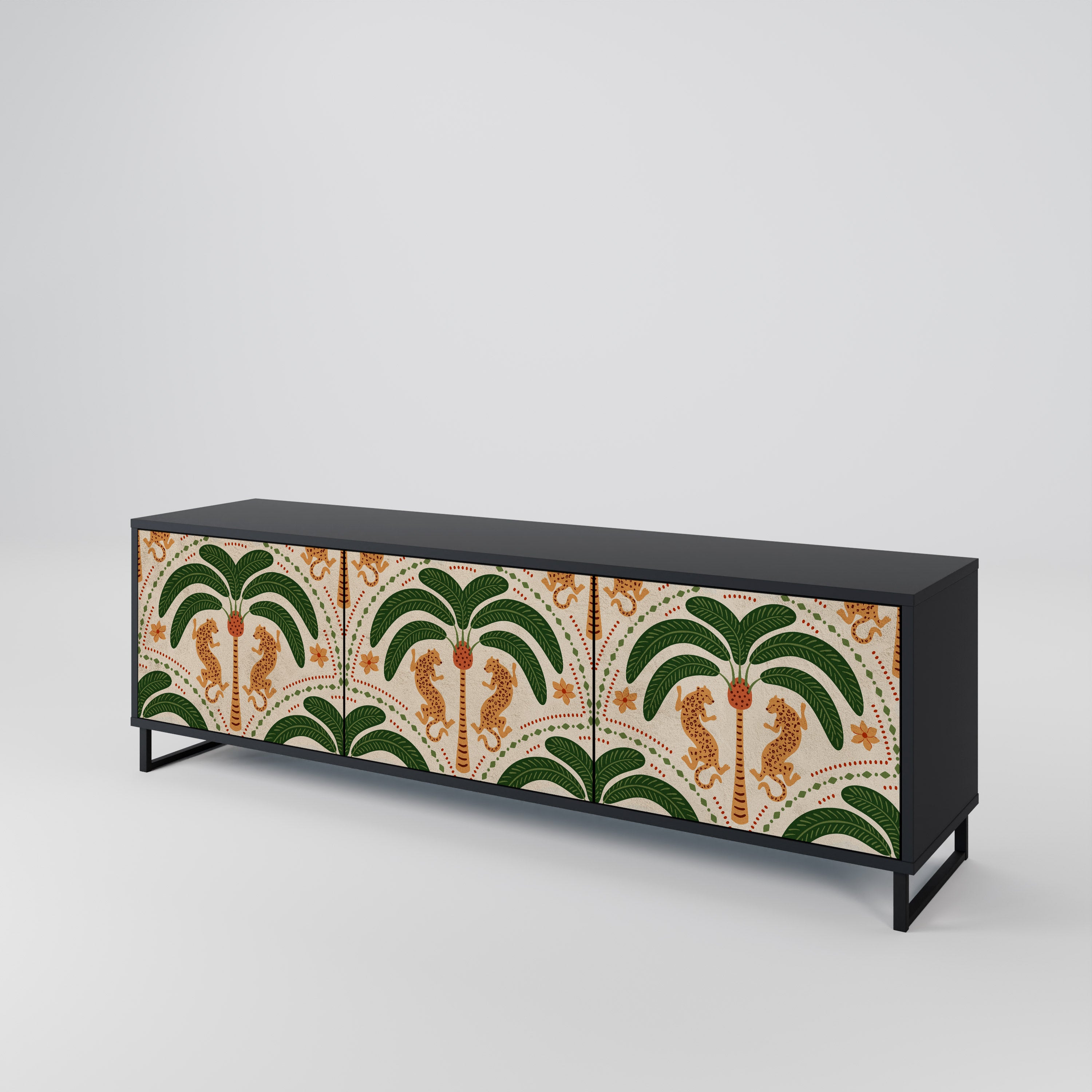 DANCING PREDATORS 3-Door TV Cabinet