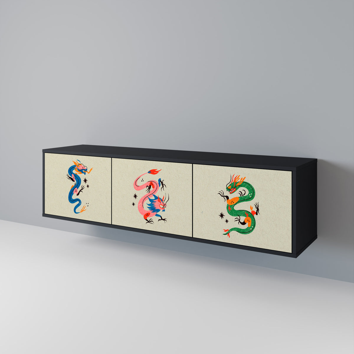MYTHOLOGICAL CREATURES 3-türiges TV-Lowboard