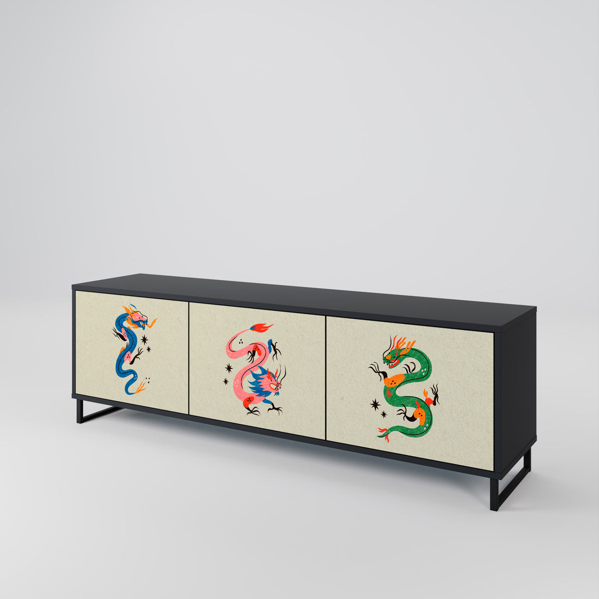 MYTHOLOGICAL CREATURES 3-türiges TV-Lowboard