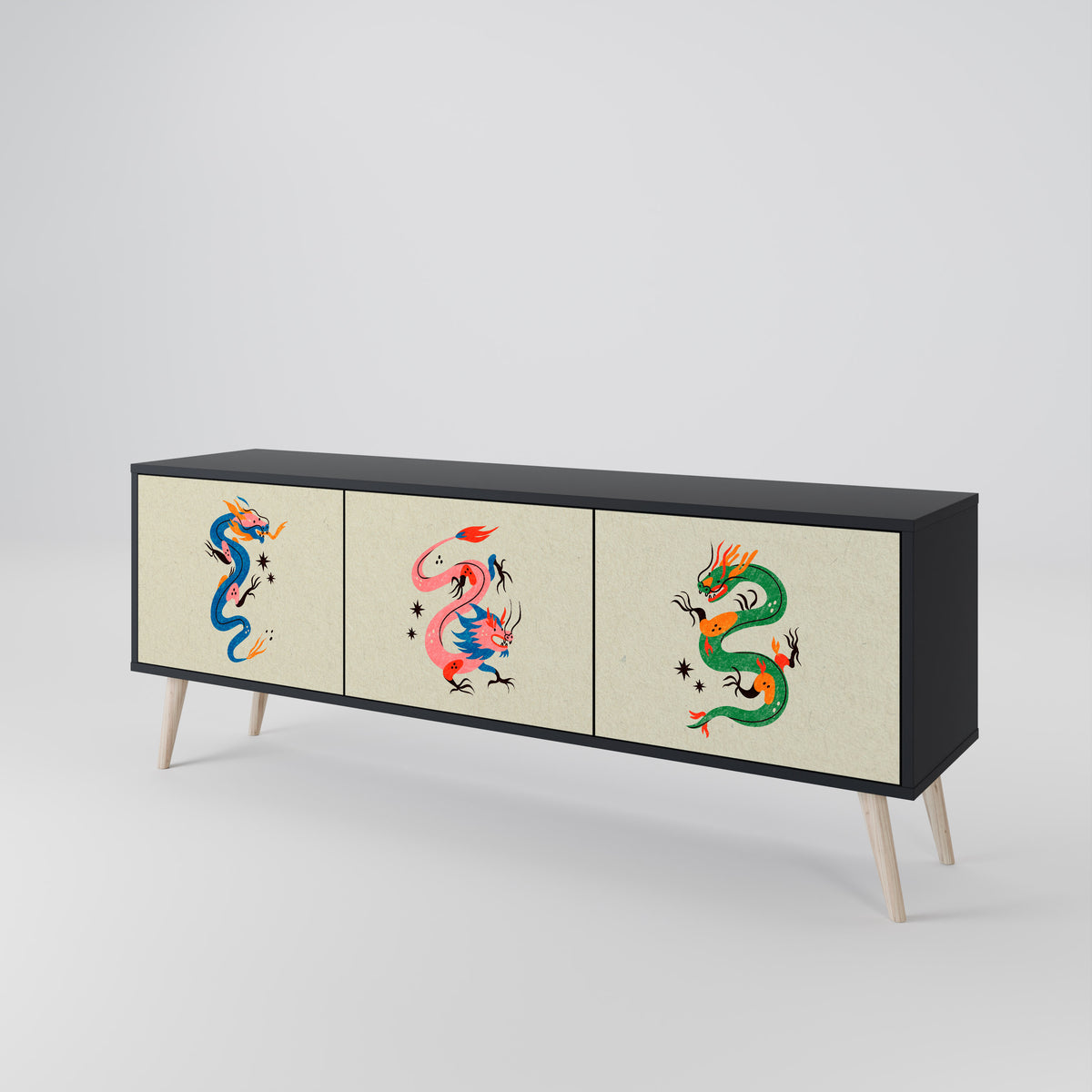 MYTHOLOGICAL CREATURES 3-türiges TV-Lowboard