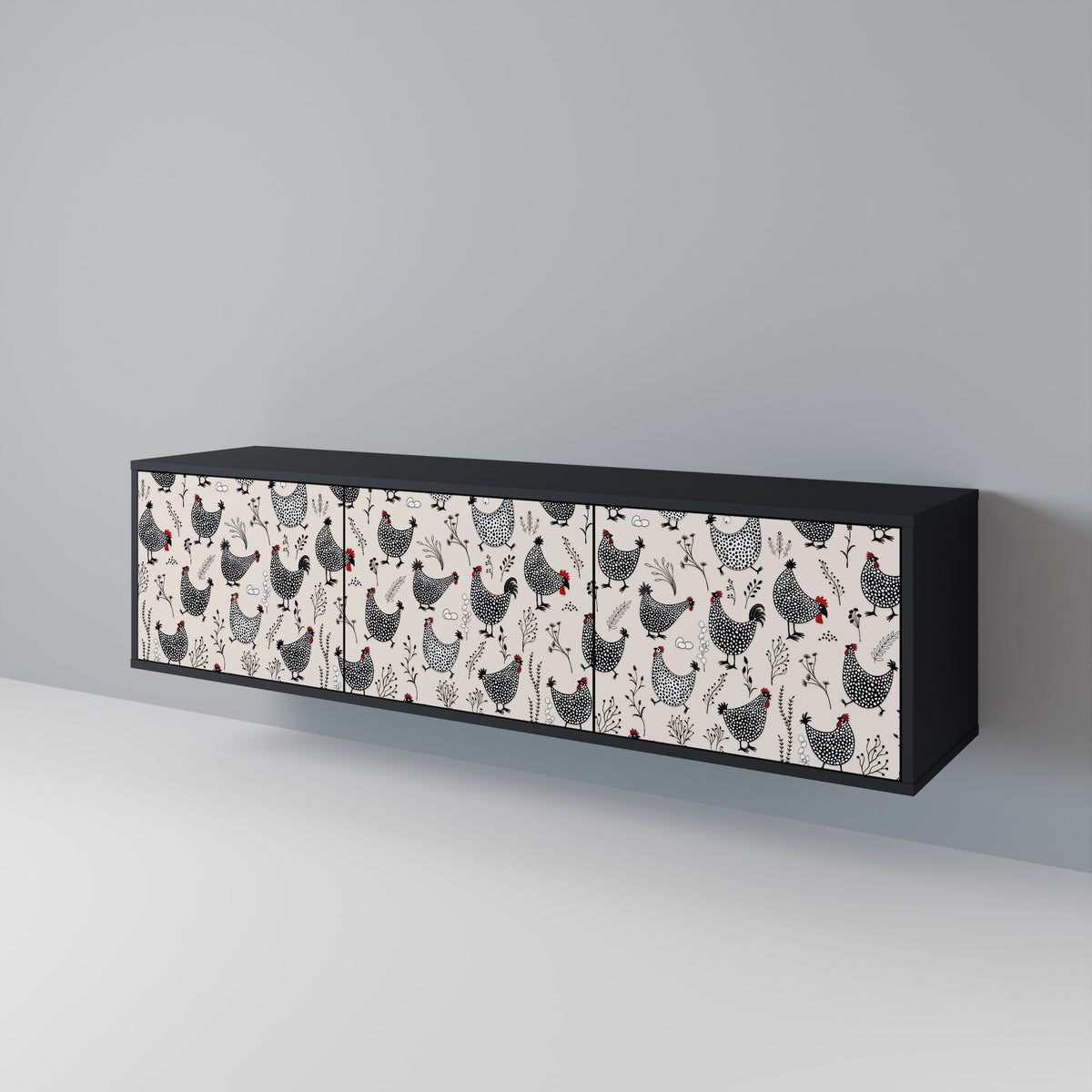 HAPPY HENS Mueble de TV de 3 Puertas