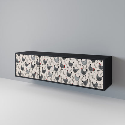 HAPPY HENS Mueble de TV de 3 Puertas