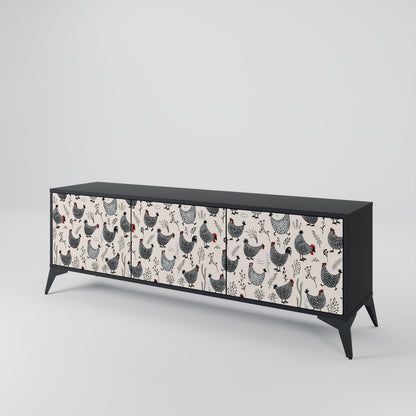 HAPPY HENS Mueble de TV de 3 Puertas