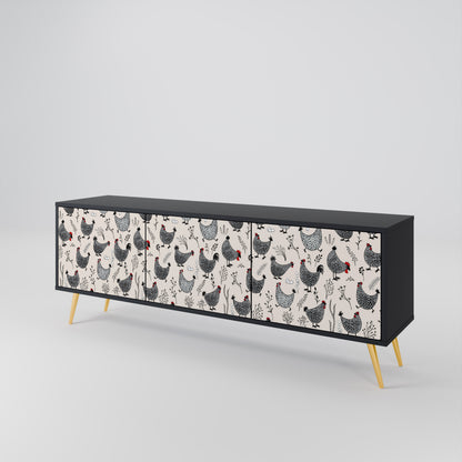 HAPPY HENS Mueble de TV de 3 Puertas