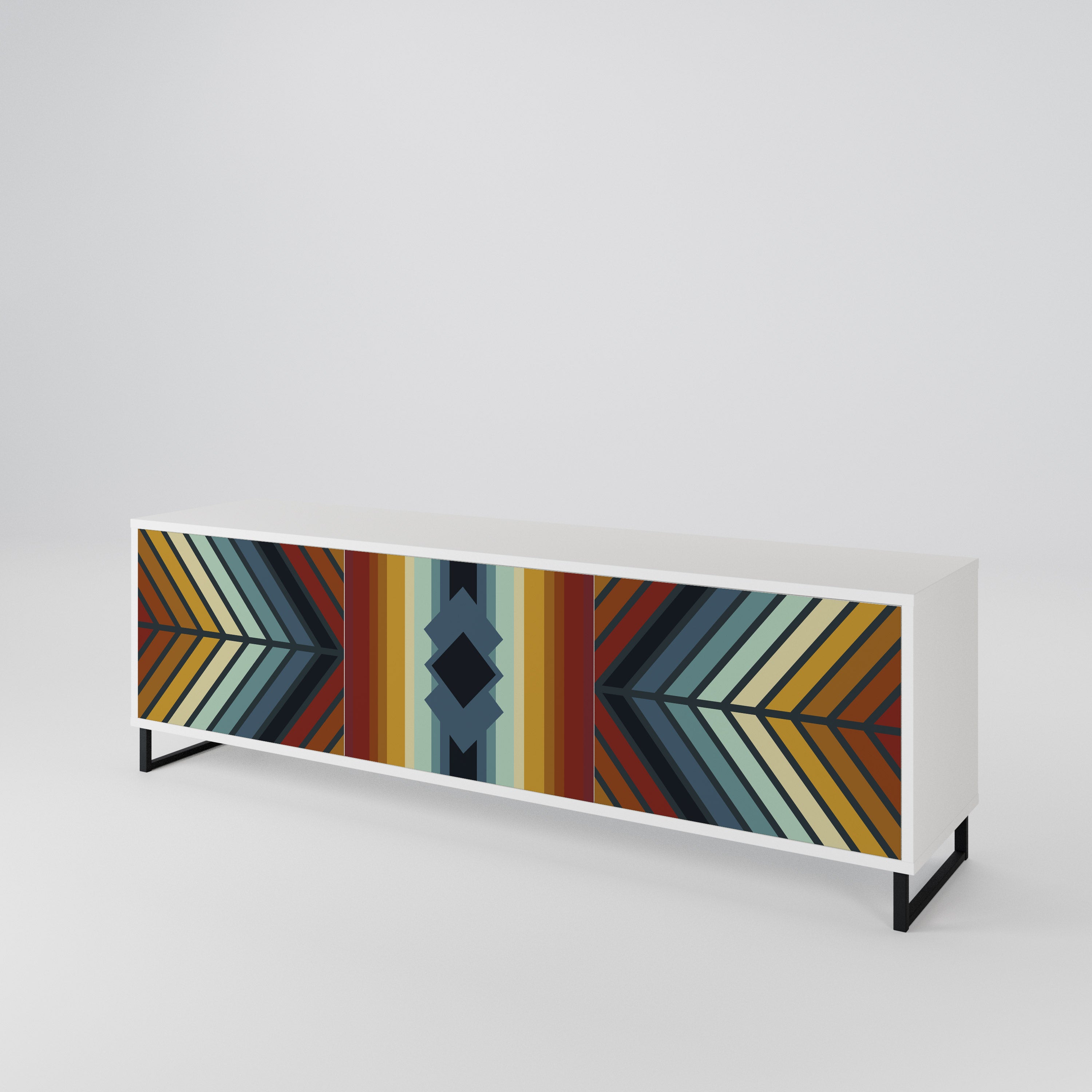 INDIGENOUS ZIGZAG 3-Door TV Cabinet
