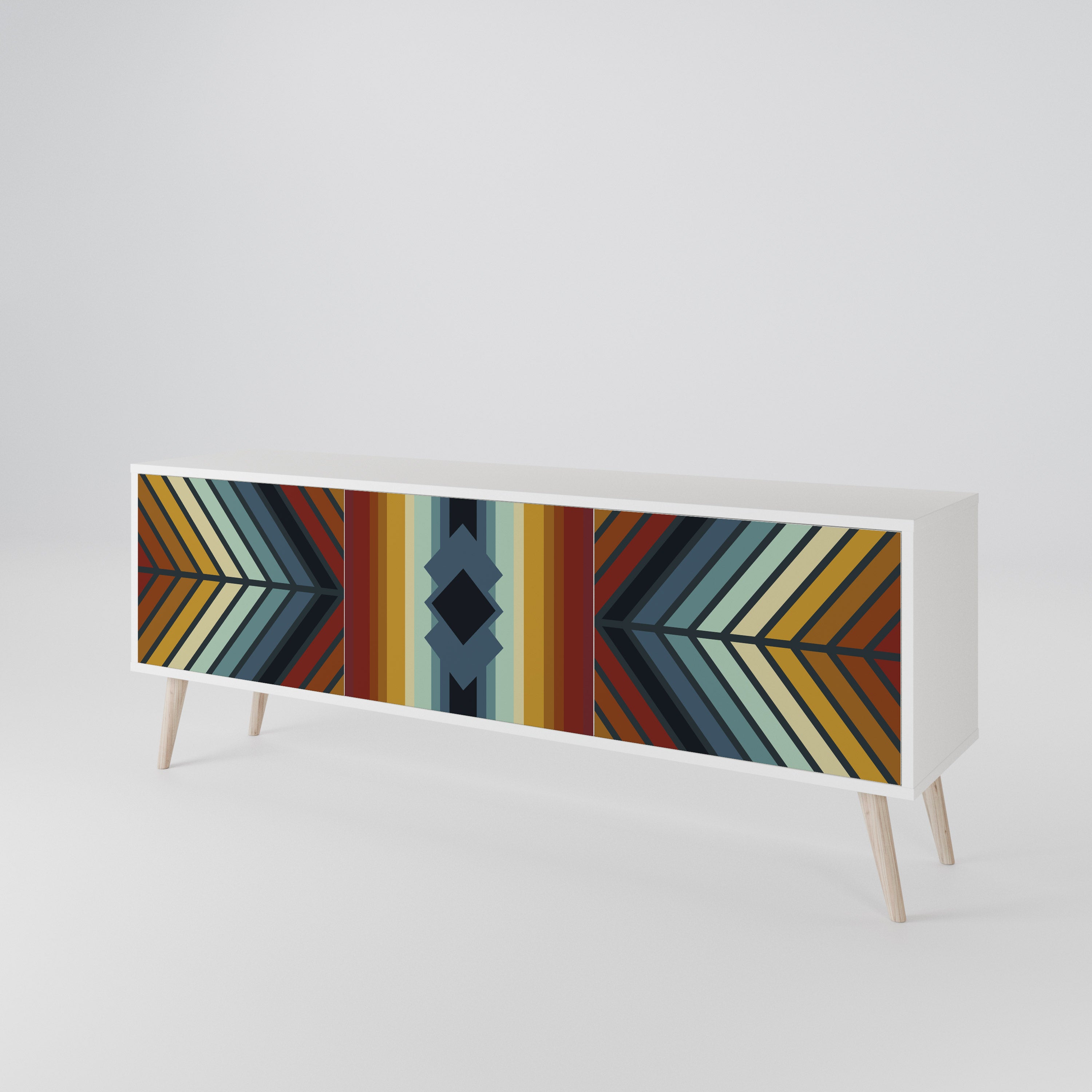 INDIGENOUS ZIGZAG 3-Door TV Cabinet