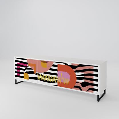 CHROMATIC ABSTRACT 3-Door TV Cabinet