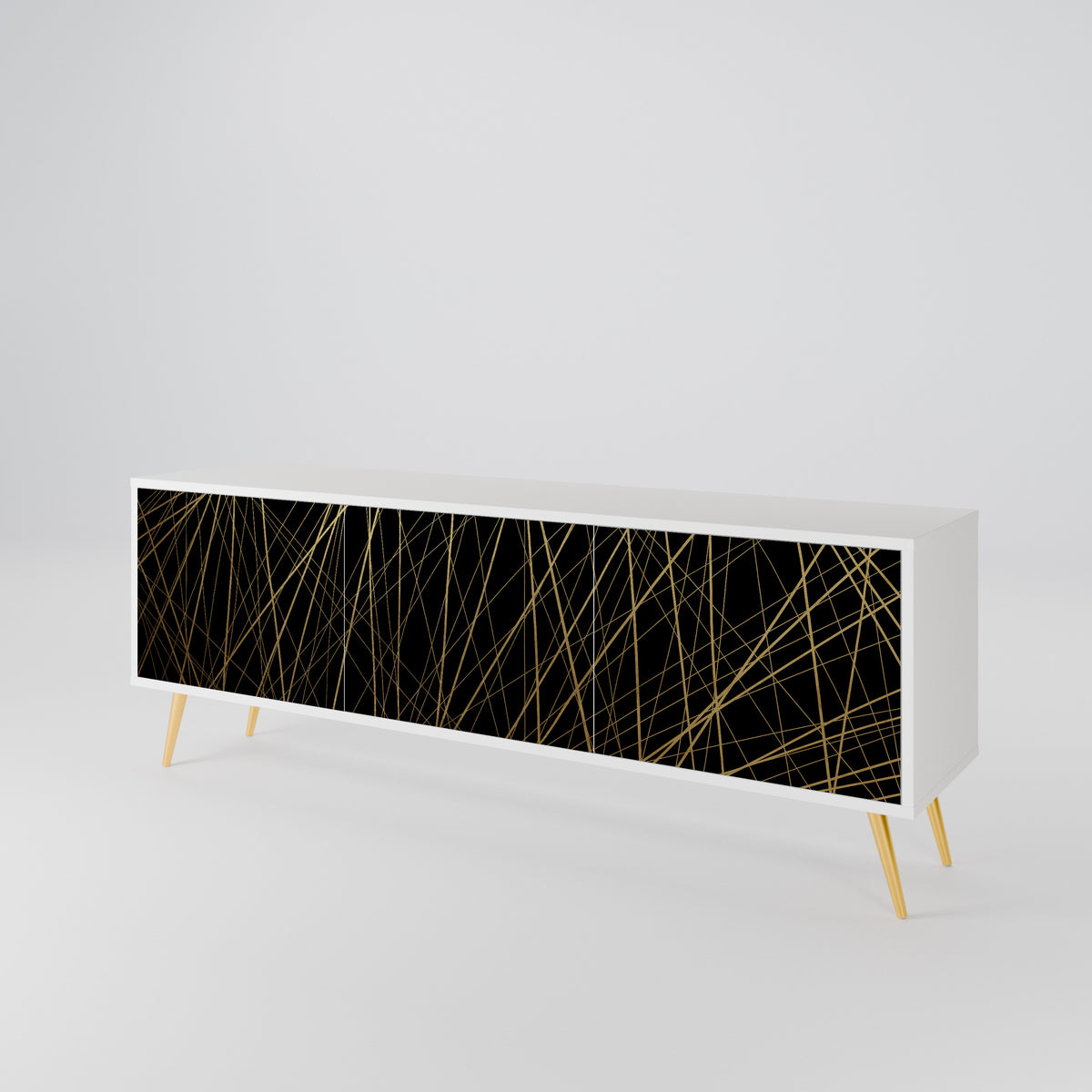 BRIGHT MESH 3-Door TV Cabinet