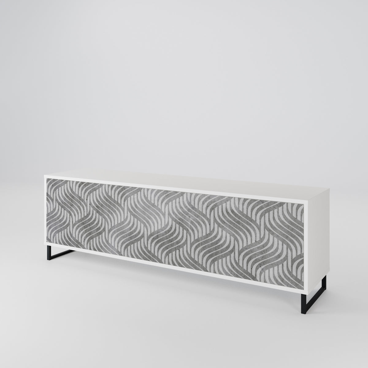 CONCRETE MOVEMENT 3-Door TV Cabinet