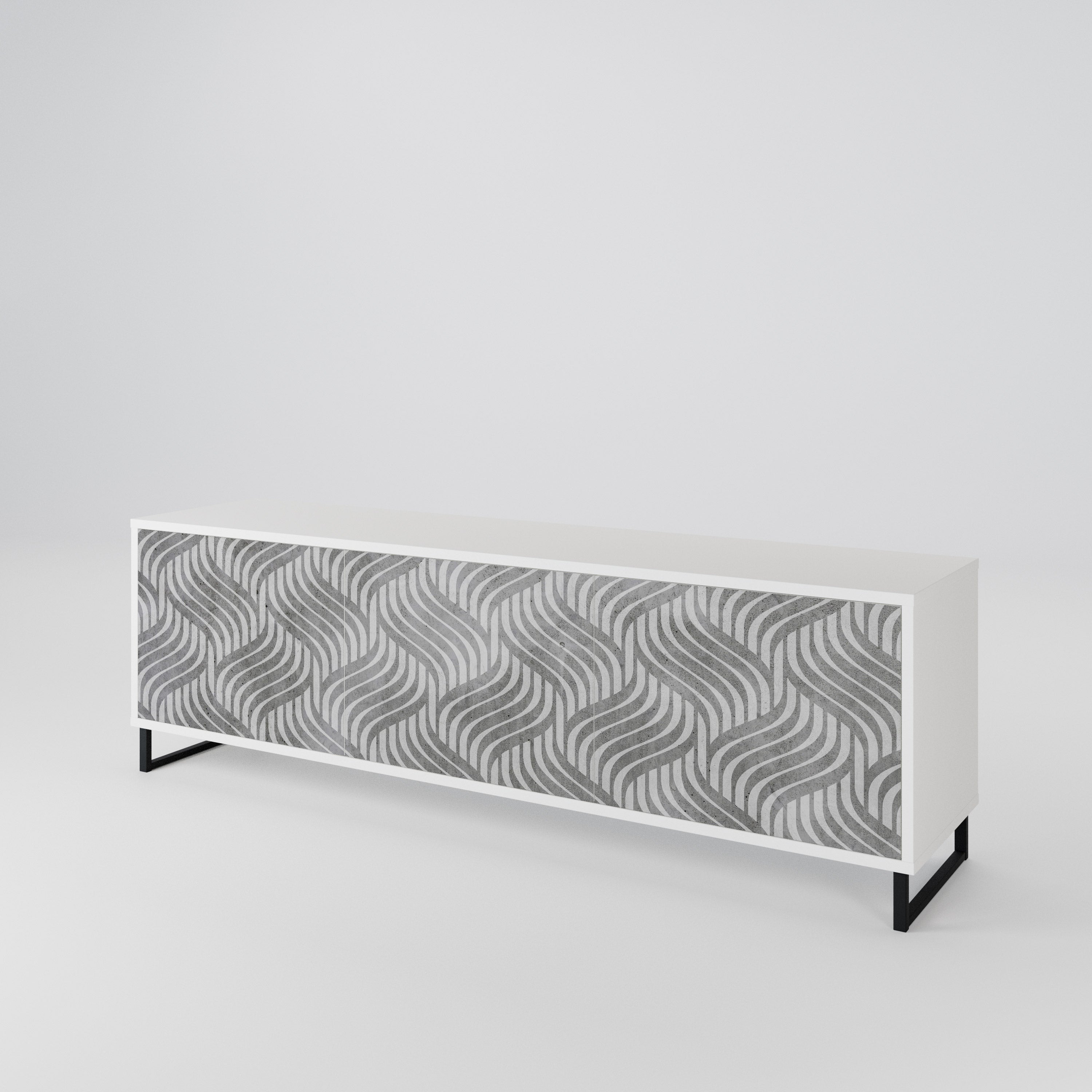 CONCRETE MOVEMENT 3-Door TV Cabinet