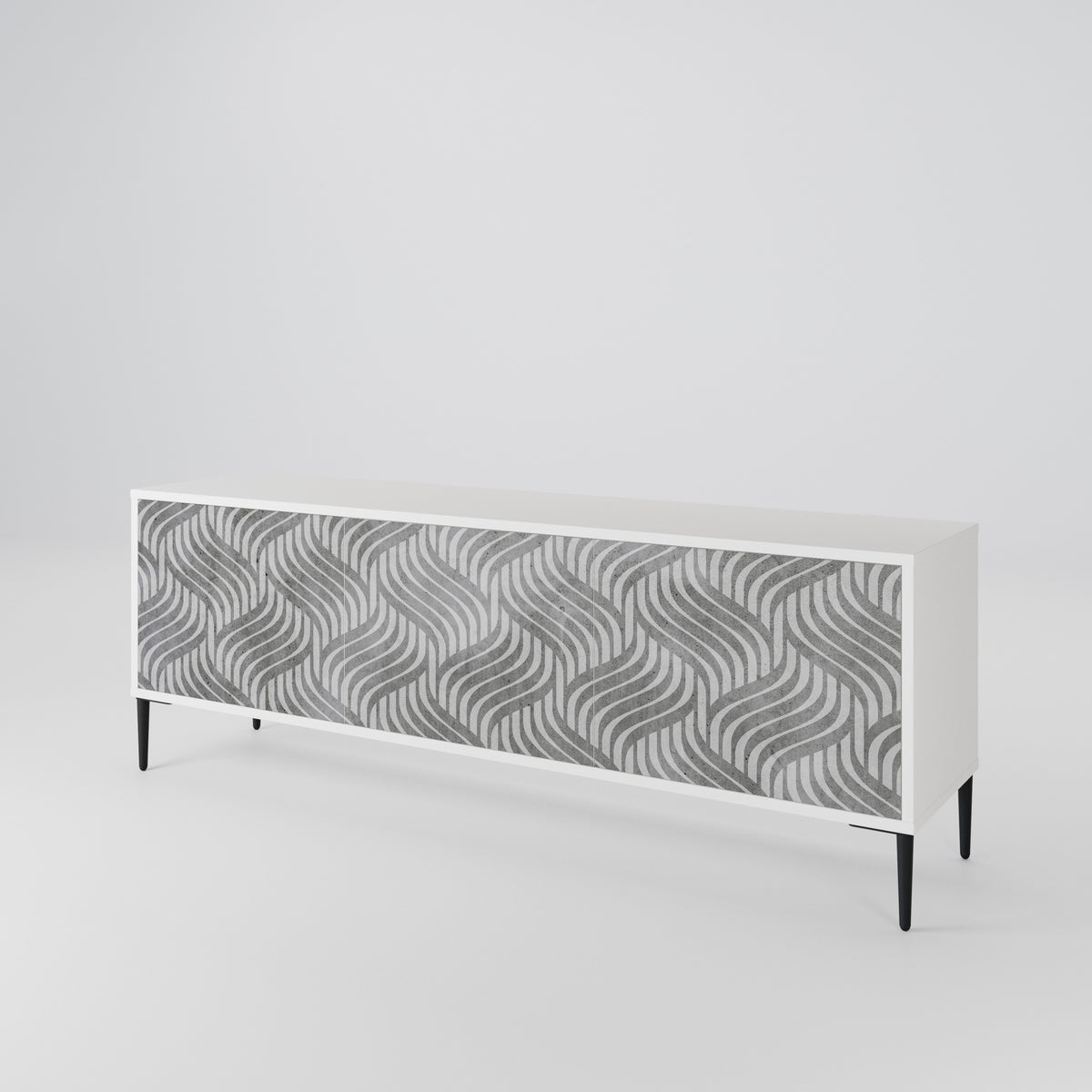 CONCRETE MOVEMENT 3-Door TV Cabinet