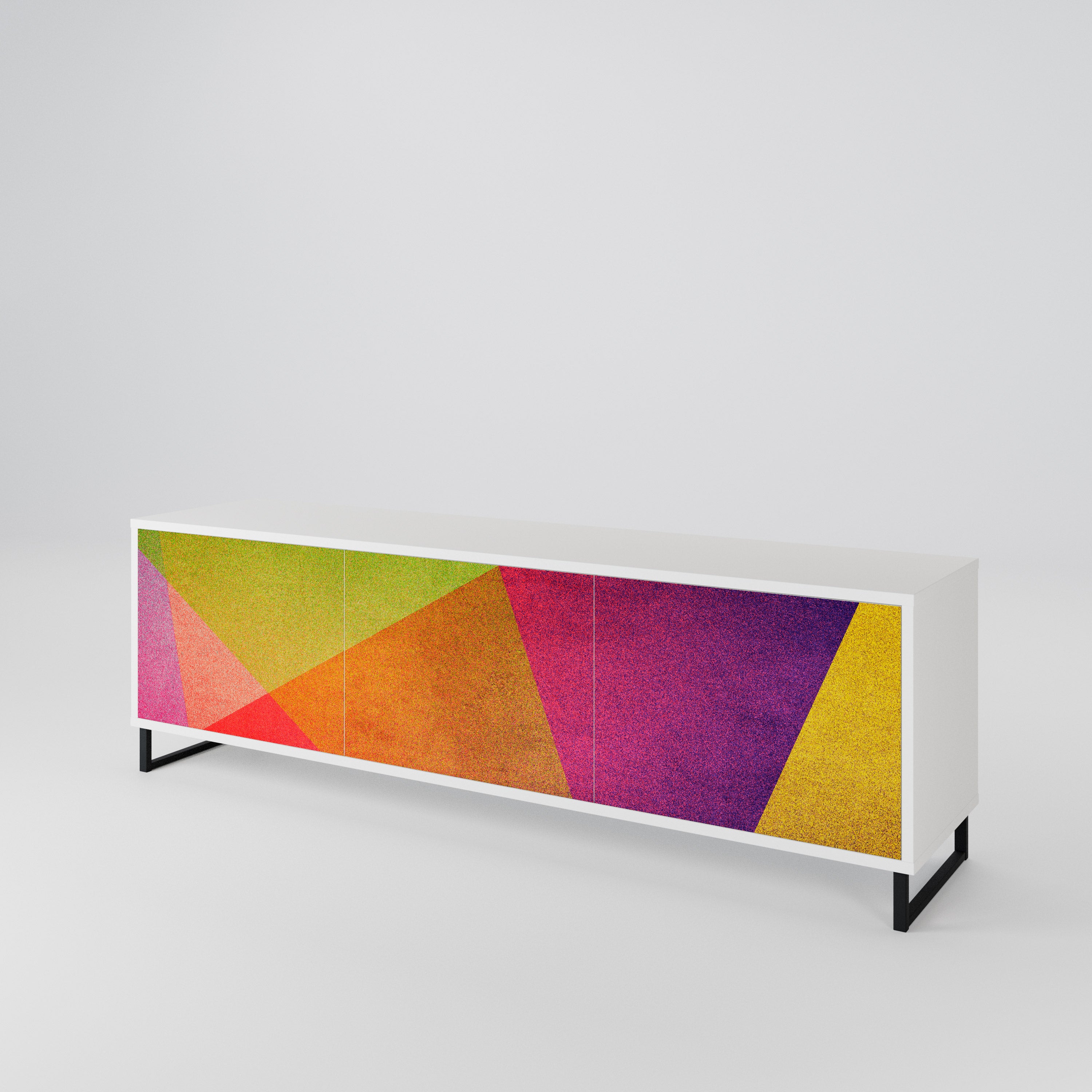 VIVID GEOMETRY TV-bänk med 3 dörrar