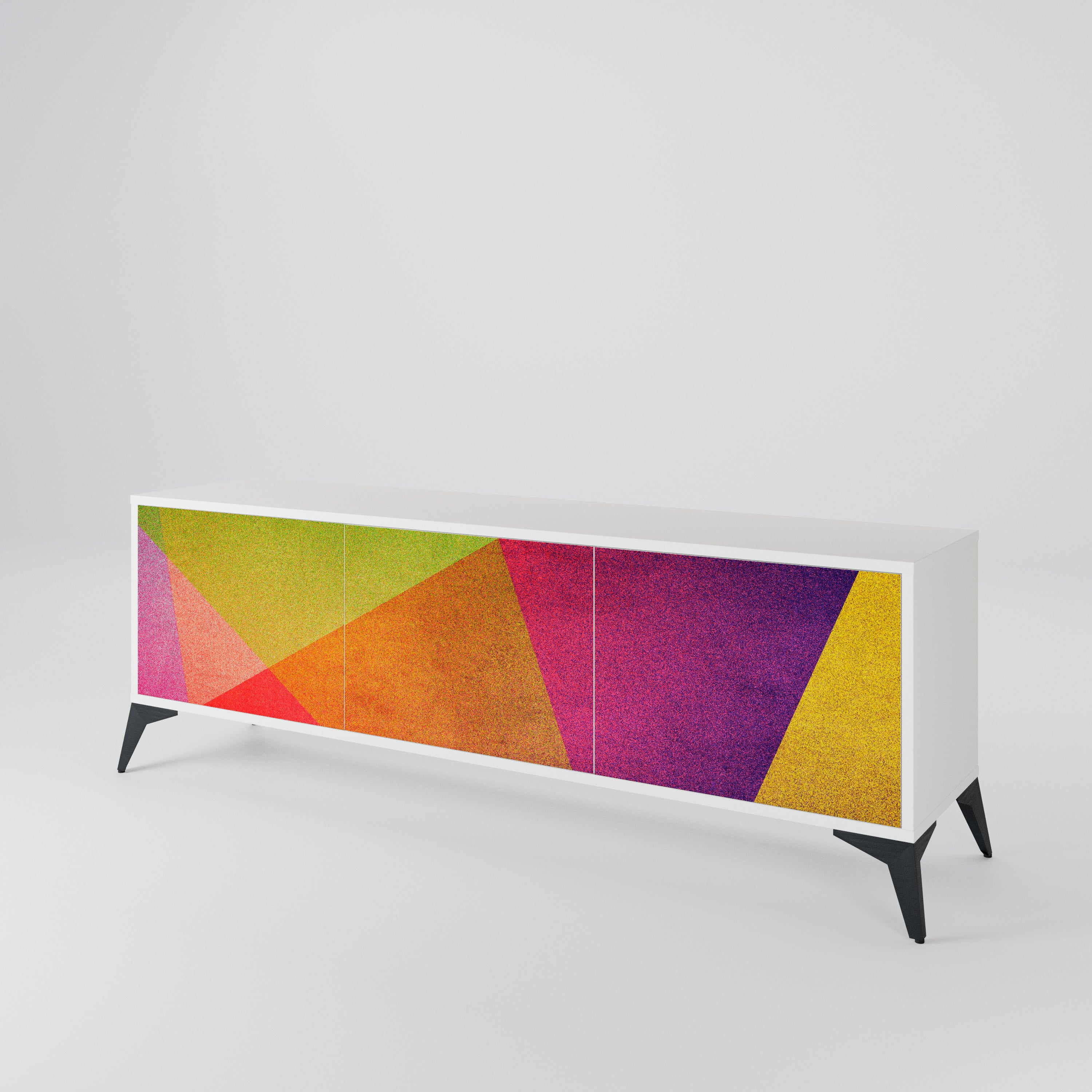 VIVID GEOMETRY TV-bänk med 3 dörrar