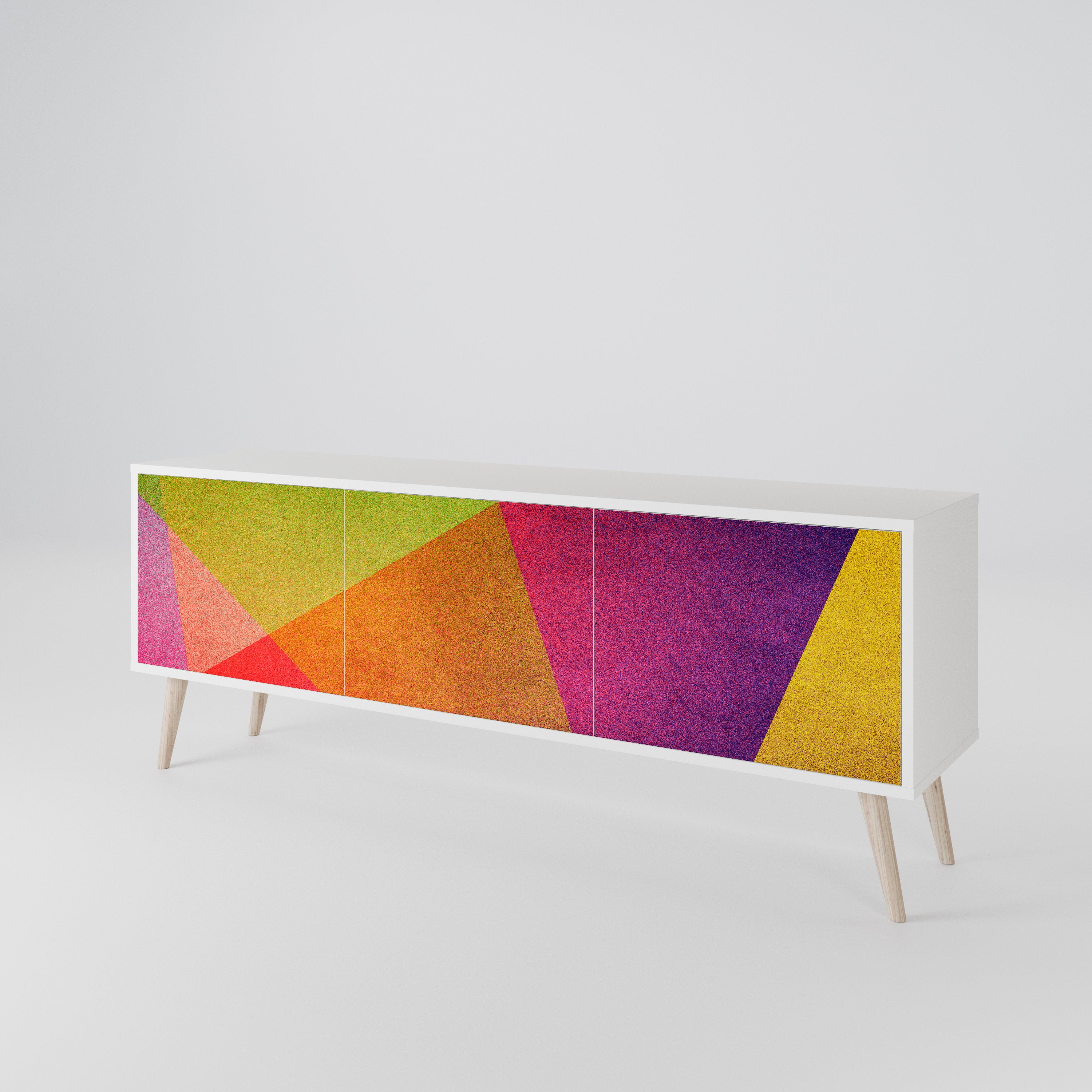 VIVID GEOMETRY TV-bänk med 3 dörrar