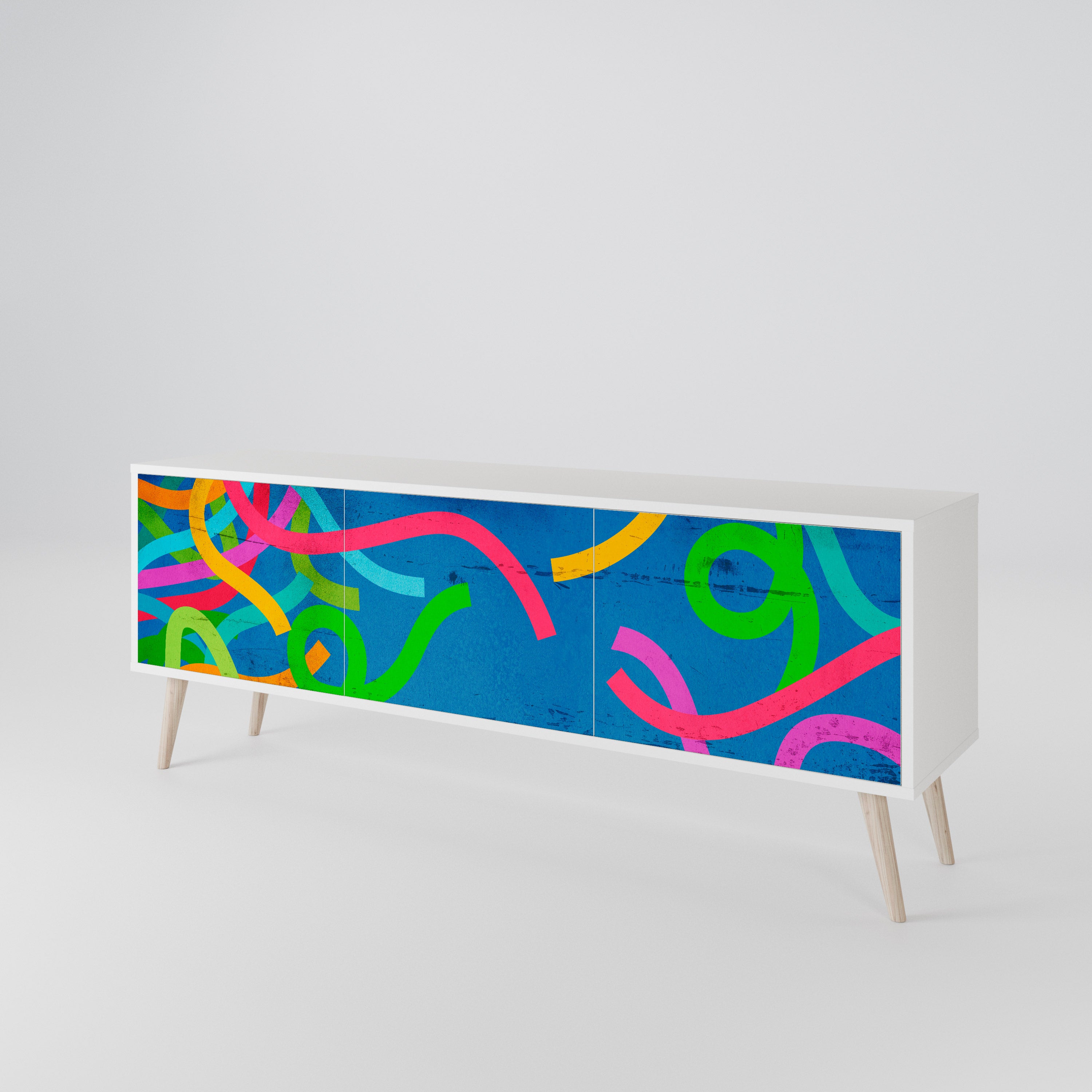 STREAMER TANGLE TV-bänk med 3 dörrar