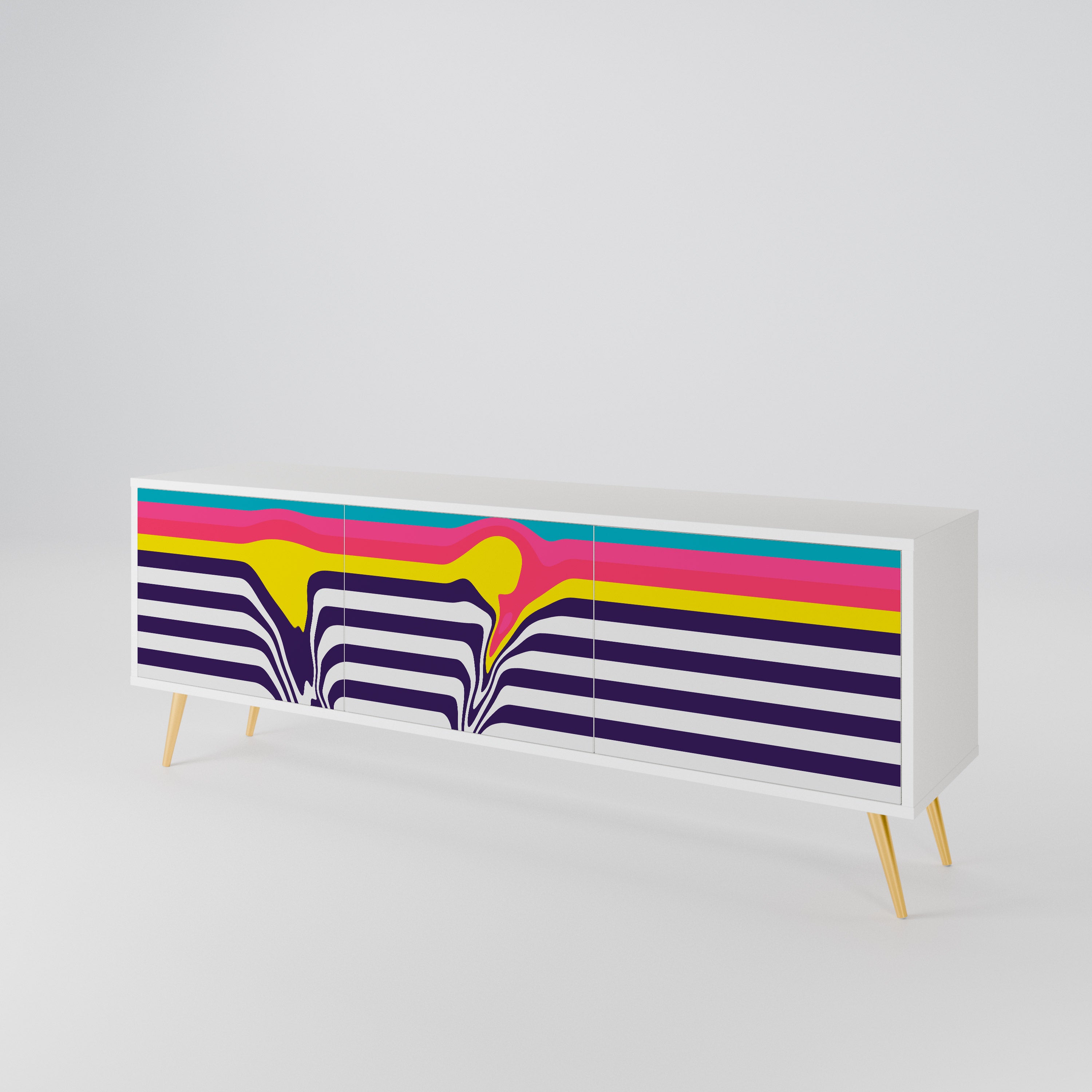 TONE COLLAPSE TV-bänk med 3 dörrar