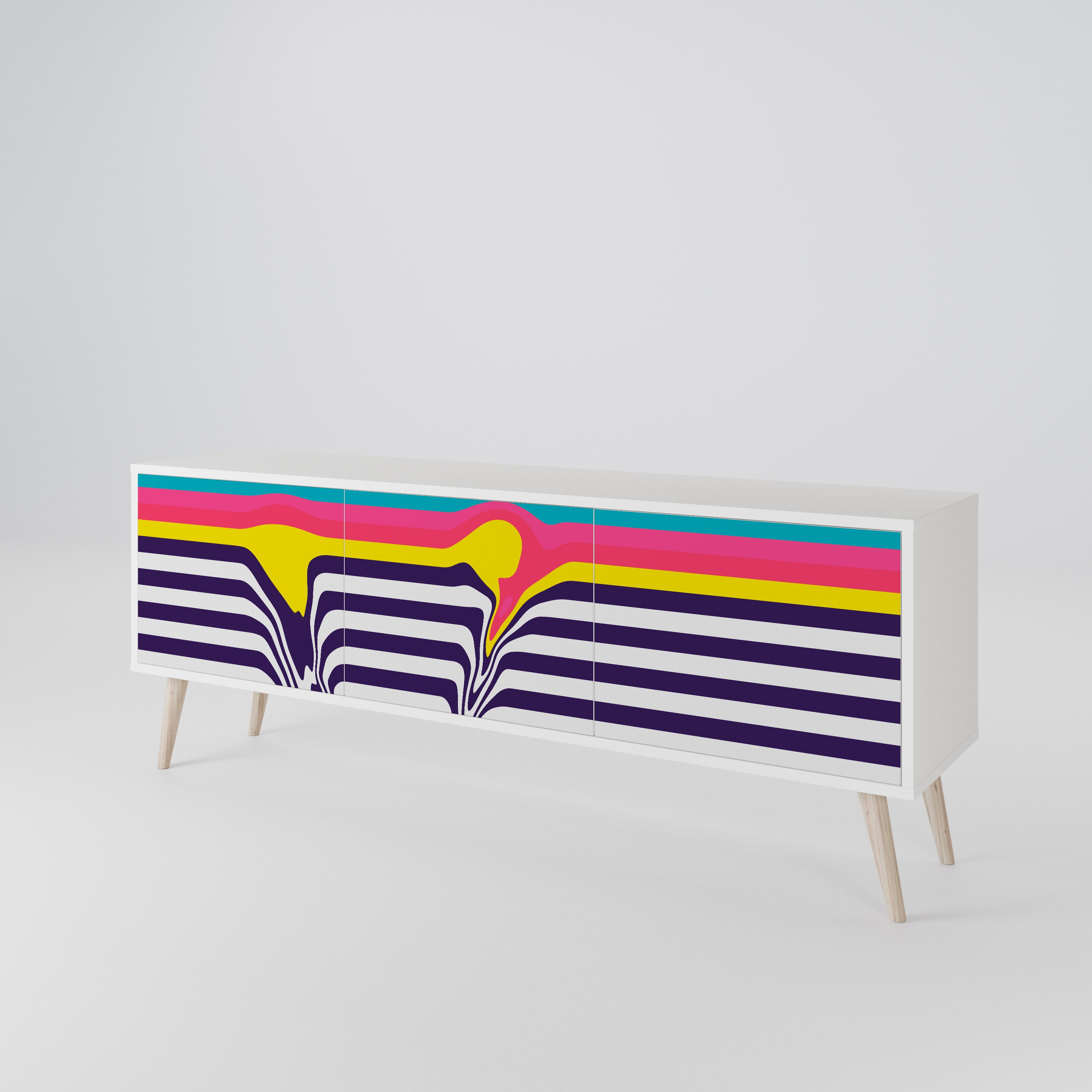 TONE COLLAPSE TV-bänk med 3 dörrar