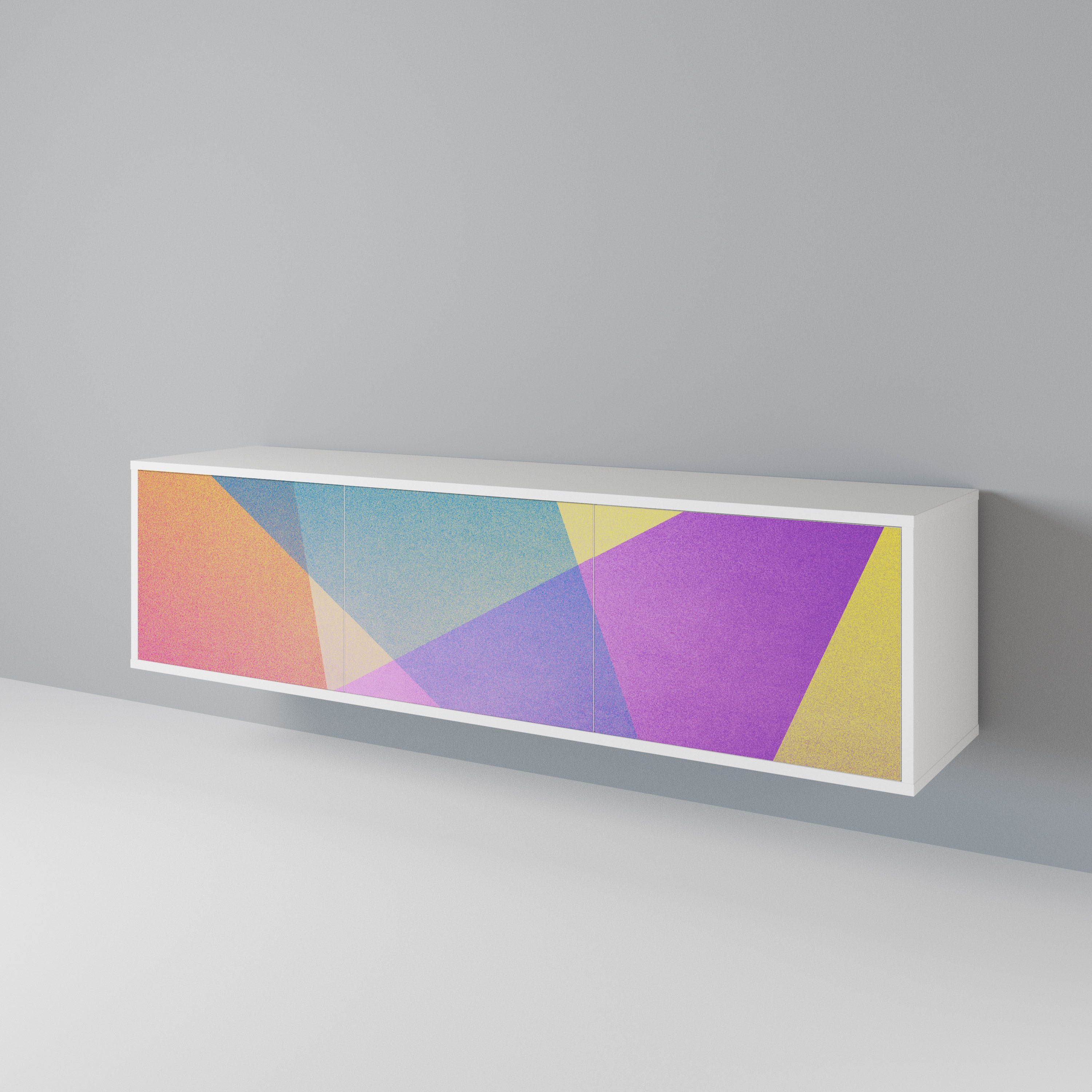 BRIGHT GEOMETRY TV-bänk med 3 dörrar