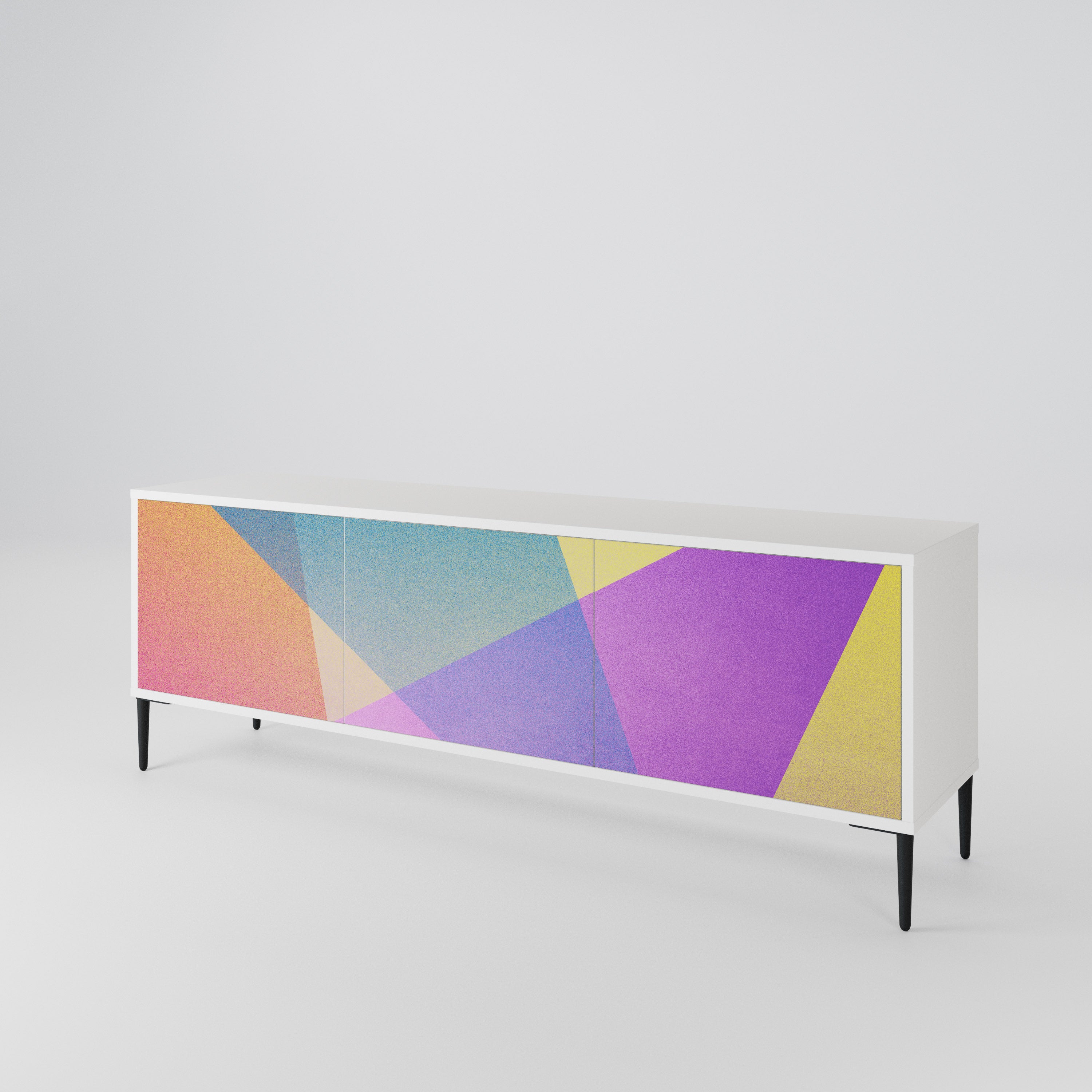 BRIGHT GEOMETRY TV-bänk med 3 dörrar