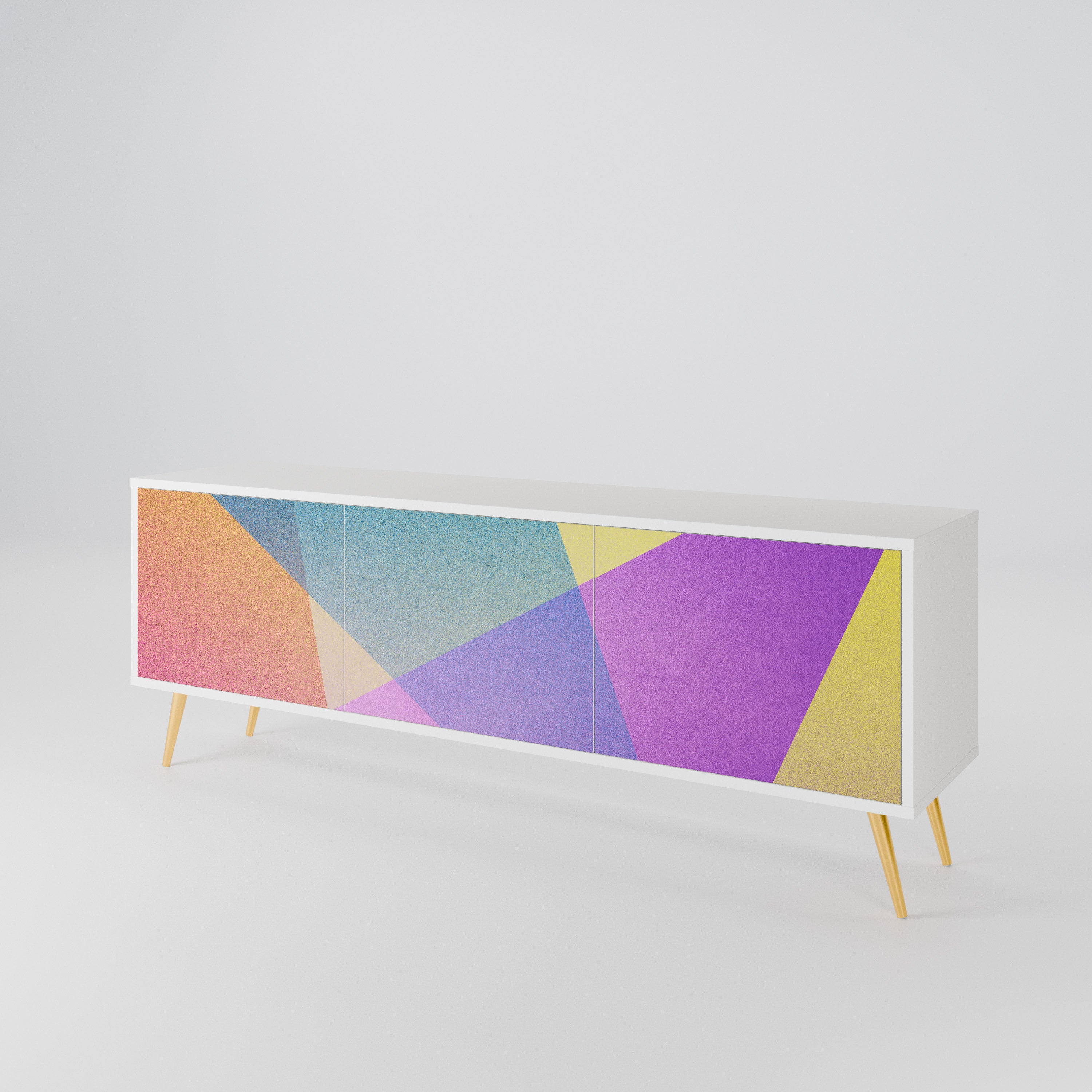 BRIGHT GEOMETRY TV-bänk med 3 dörrar