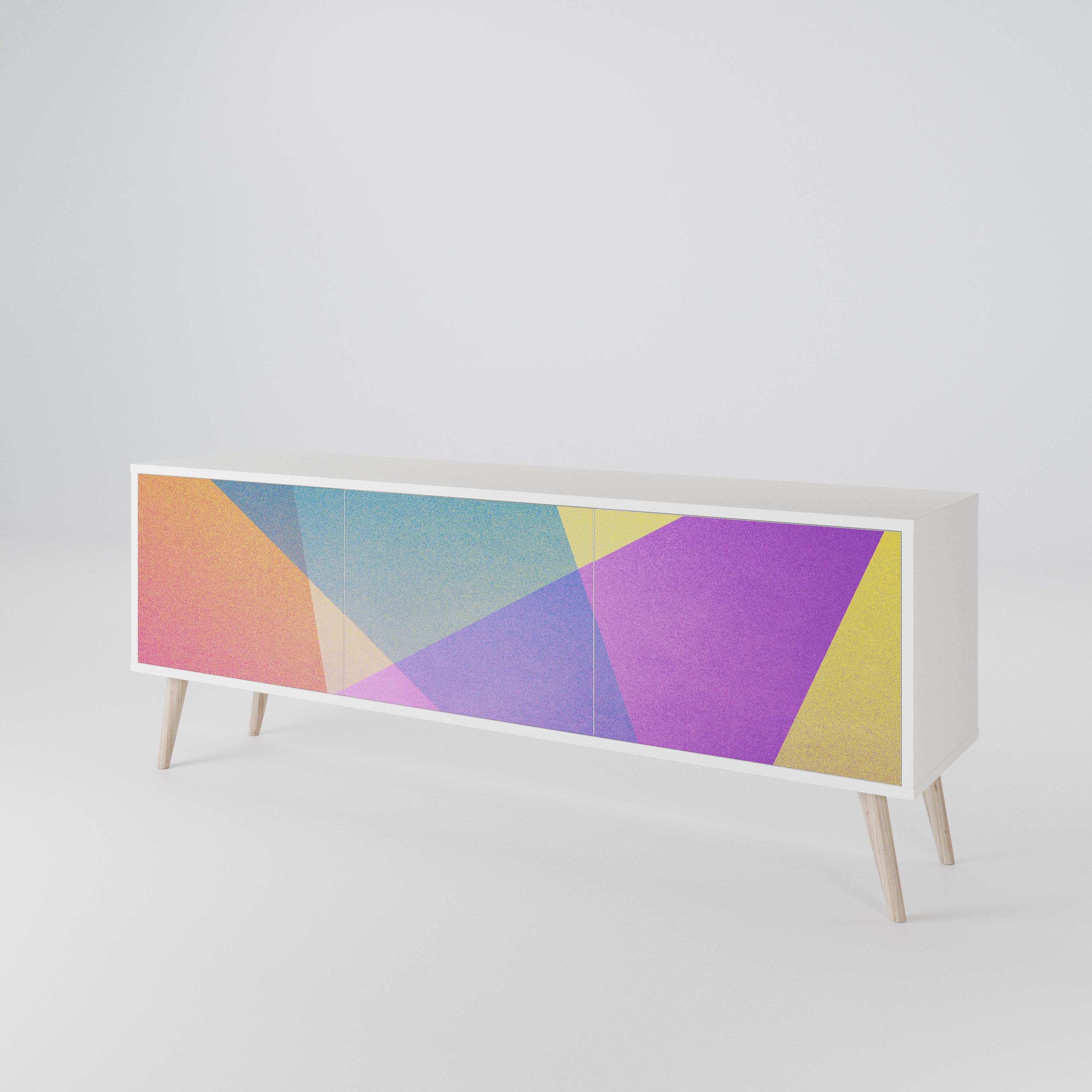 BRIGHT GEOMETRY TV-bänk med 3 dörrar