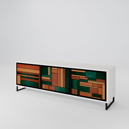 EARTHY FIGURES Mueble de TV de 3 Puertas