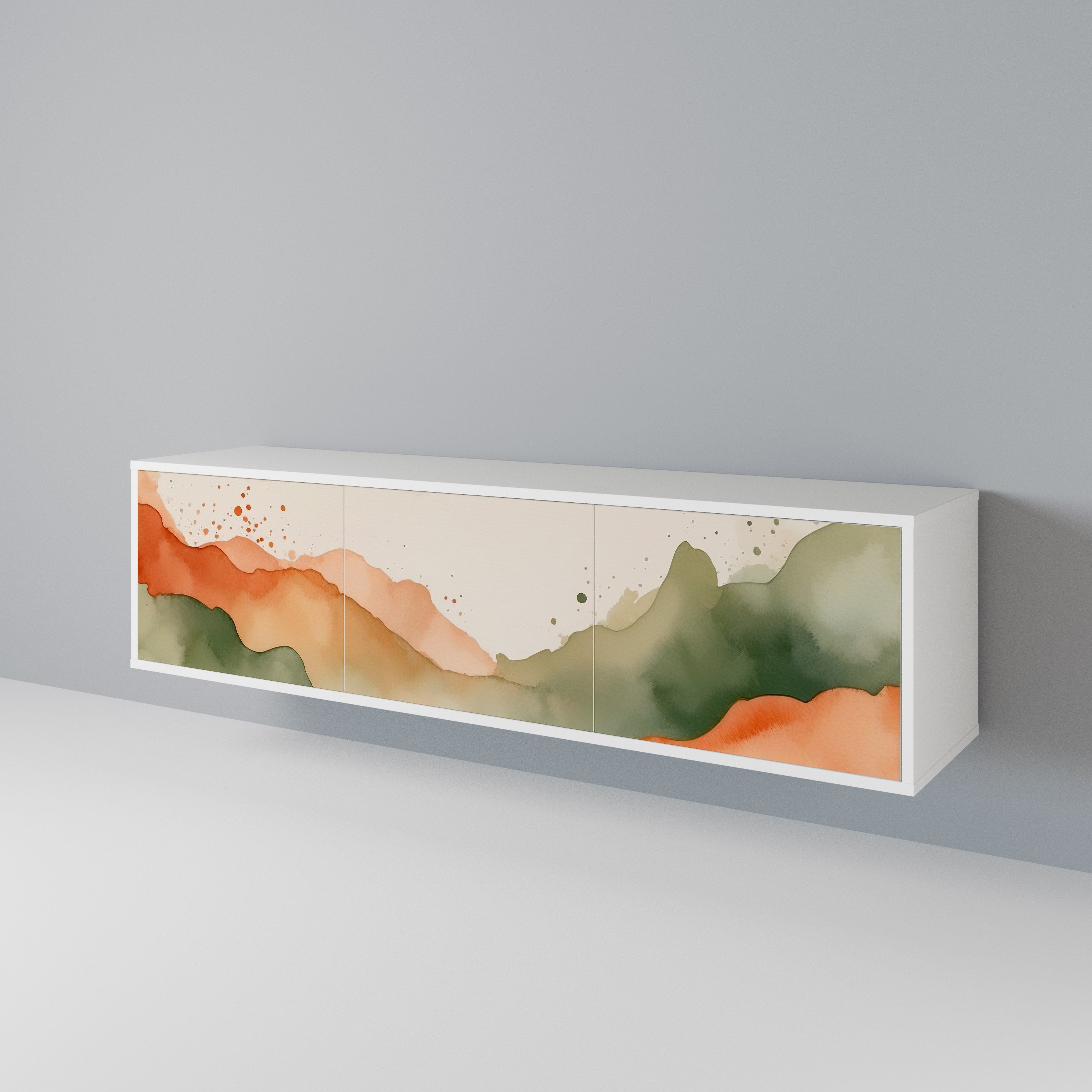 WATERCOLOUR PEAKS Móvel de TV de 3 Portas
