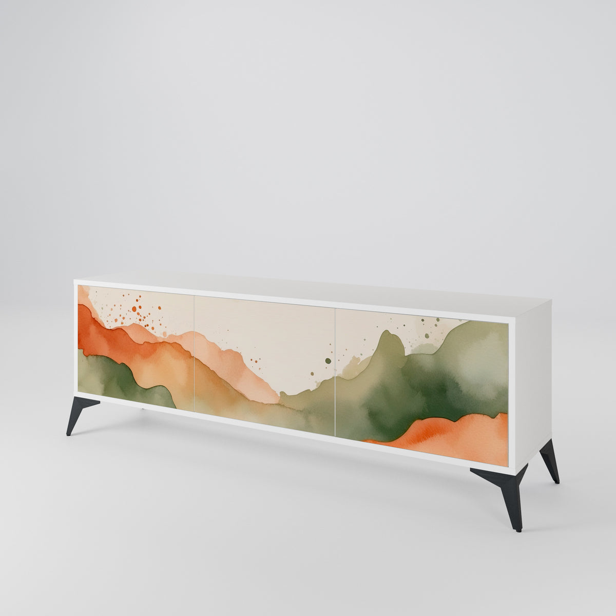 WATERCOLOUR PEAKS 3-türiges TV-Lowboard