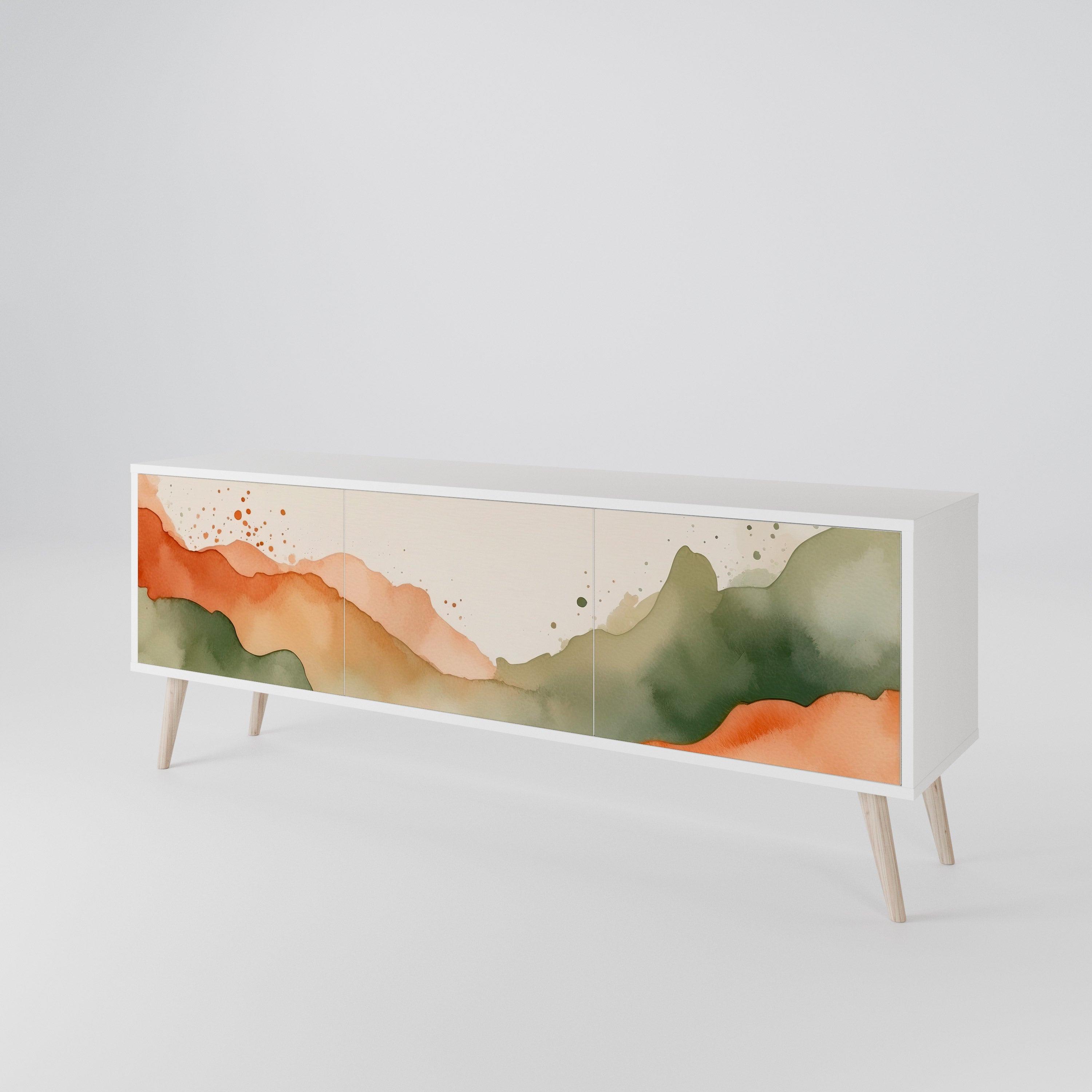 WATERCOLOUR PEAKS Móvel de TV de 3 Portas