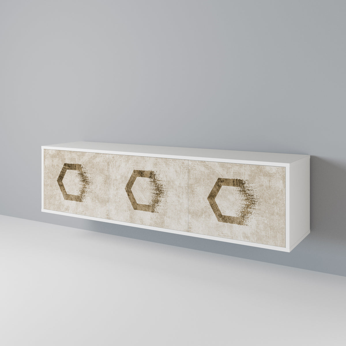 HEXAGONAL SHAPES 3-türiges TV-Lowboard