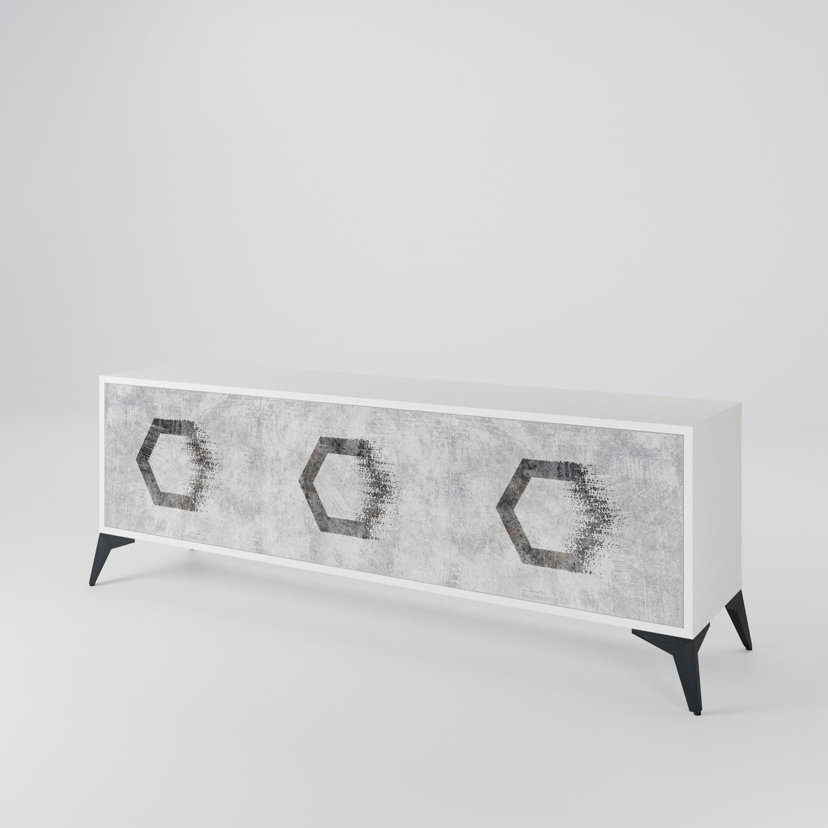HEXAGONAL FIGURES 3-türiges TV-Lowboard