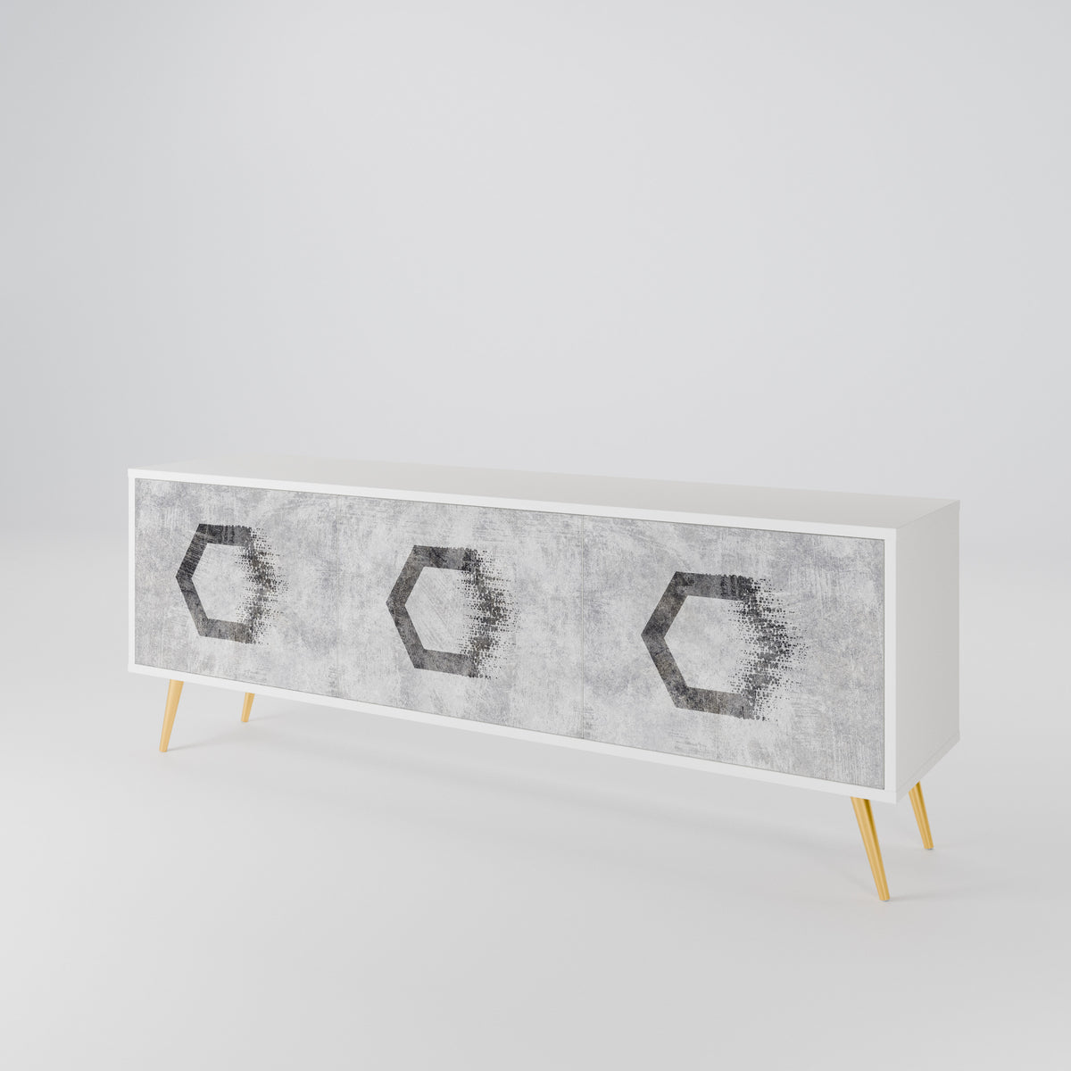 HEXAGONAL FIGURES 3-türiges TV-Lowboard