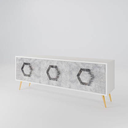 HEXAGONAL FIGURES 3-türiges TV-Lowboard