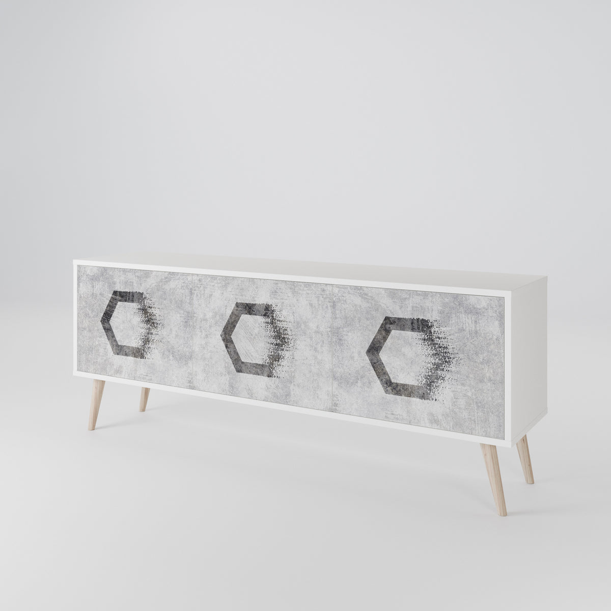 HEXAGONAL FIGURES 3-türiges TV-Lowboard