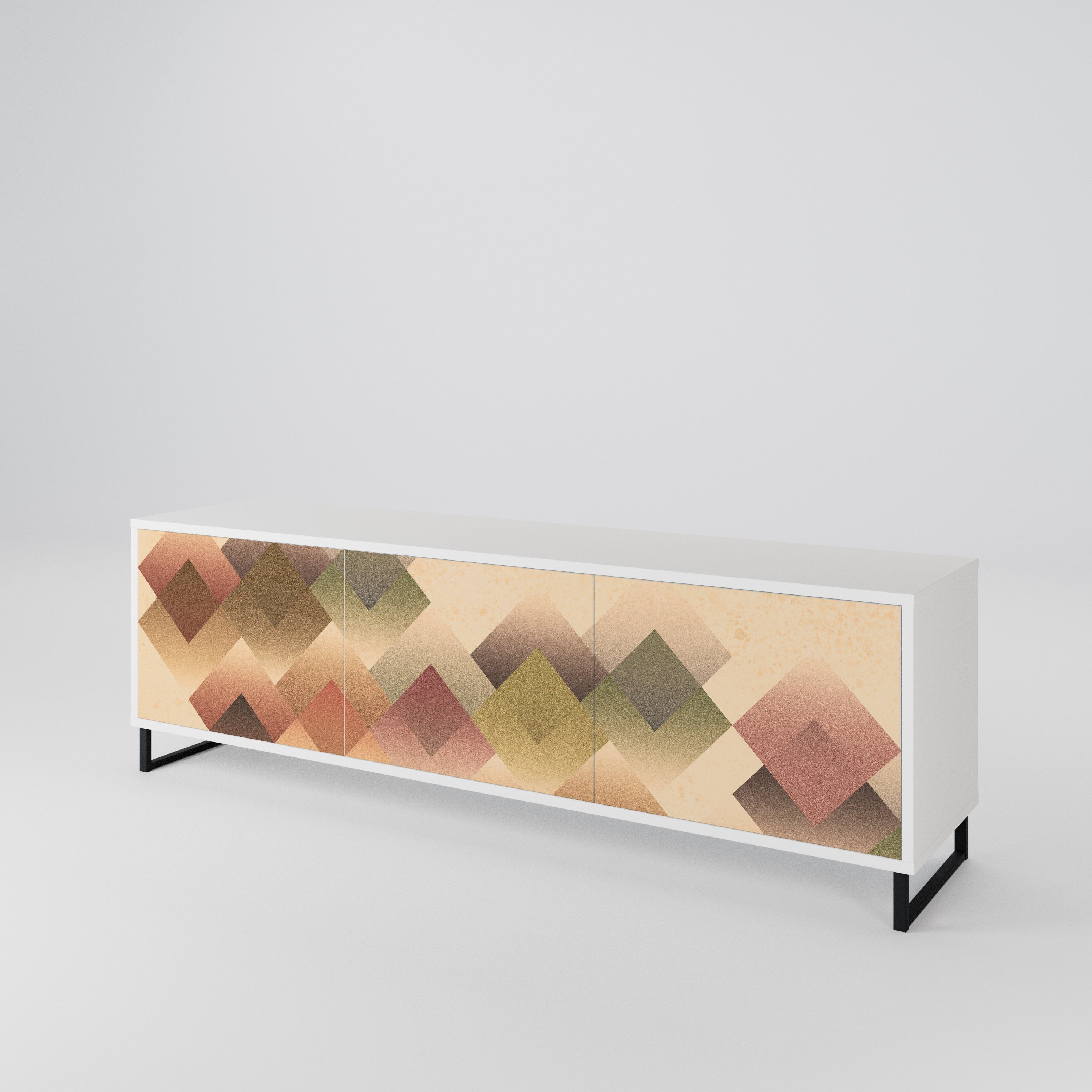 GEOMETRIC FUSION Móvel de TV de 3 Portas