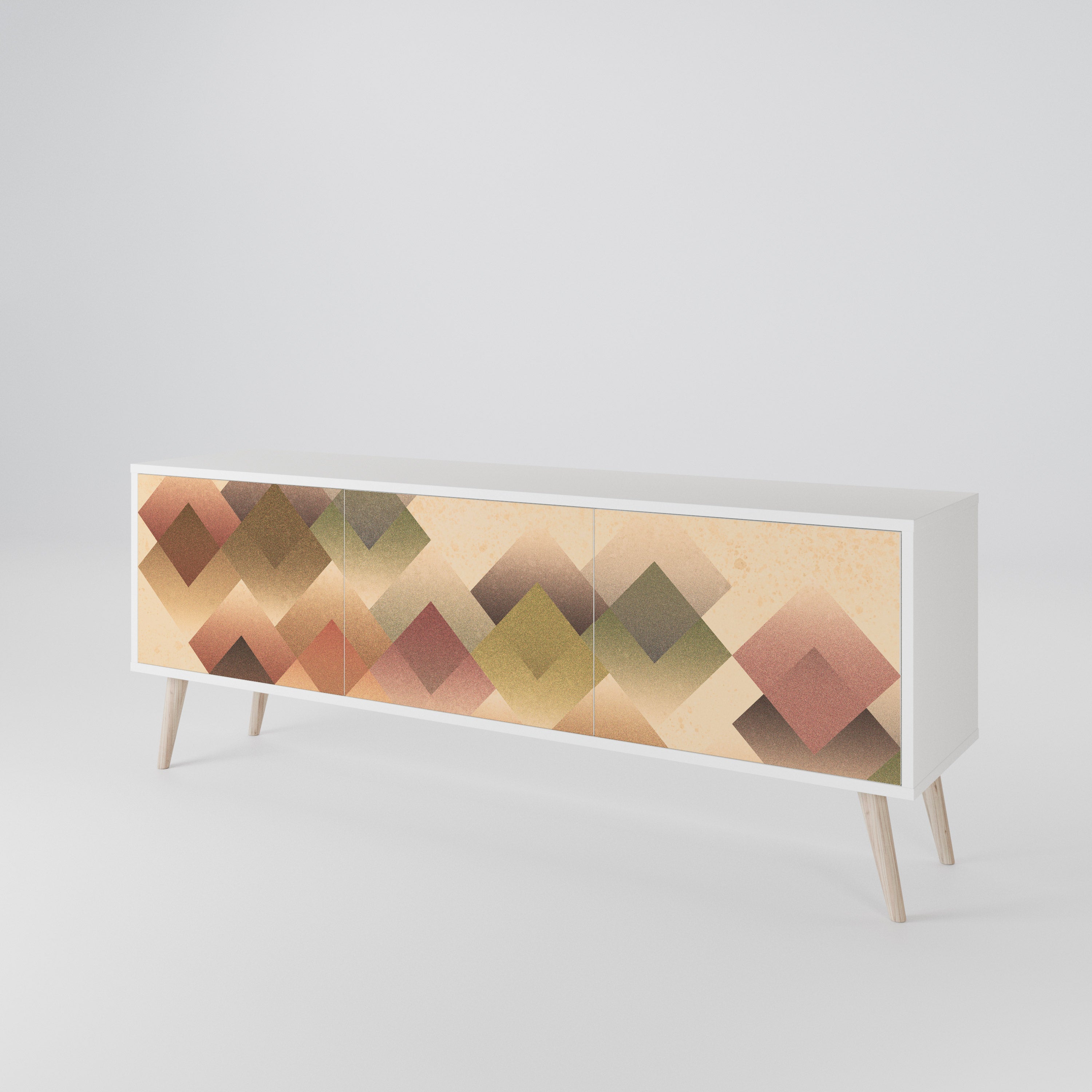 GEOMETRIC FUSION Móvel de TV de 3 Portas